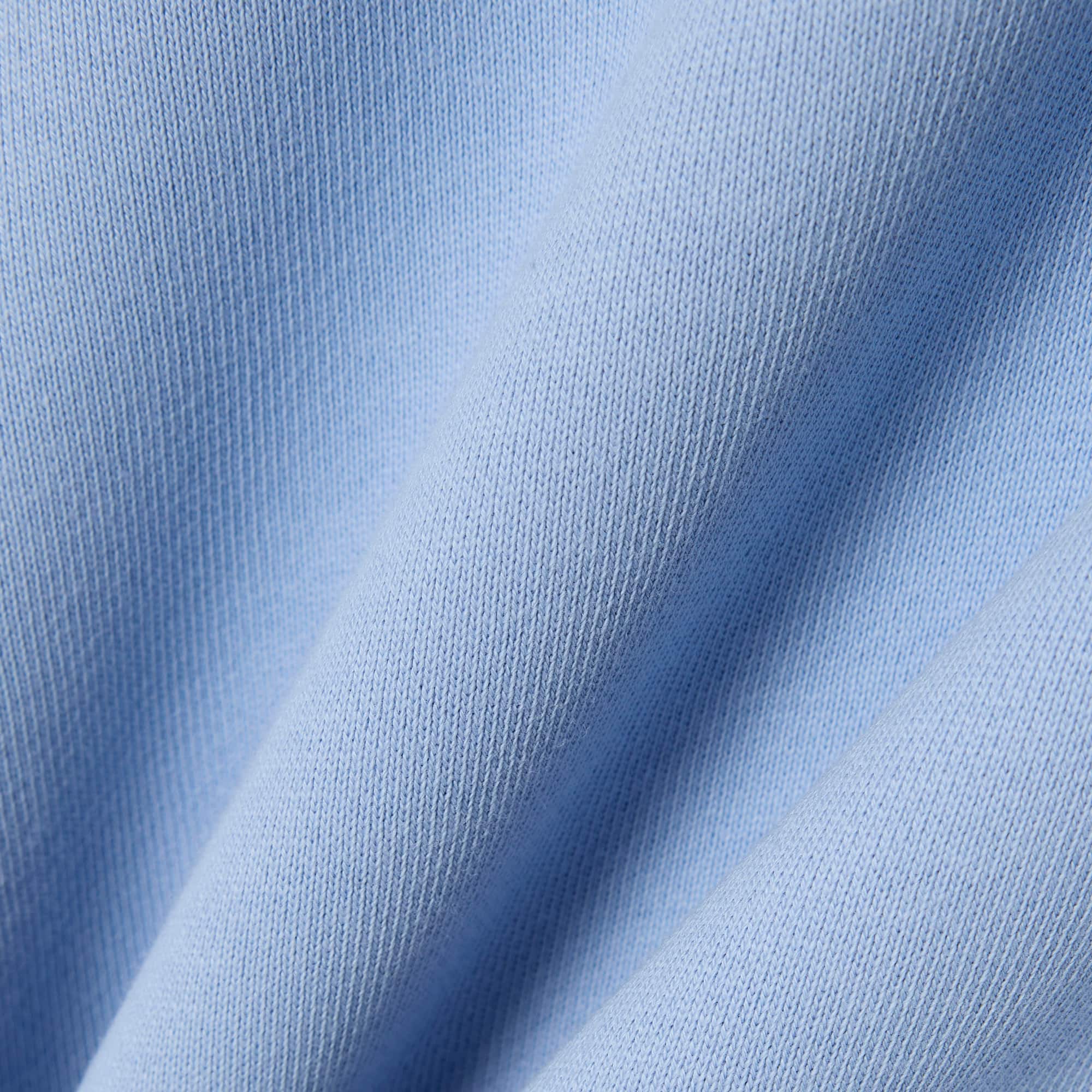 Men's Cotton Fleece Hoodie - Light Blue