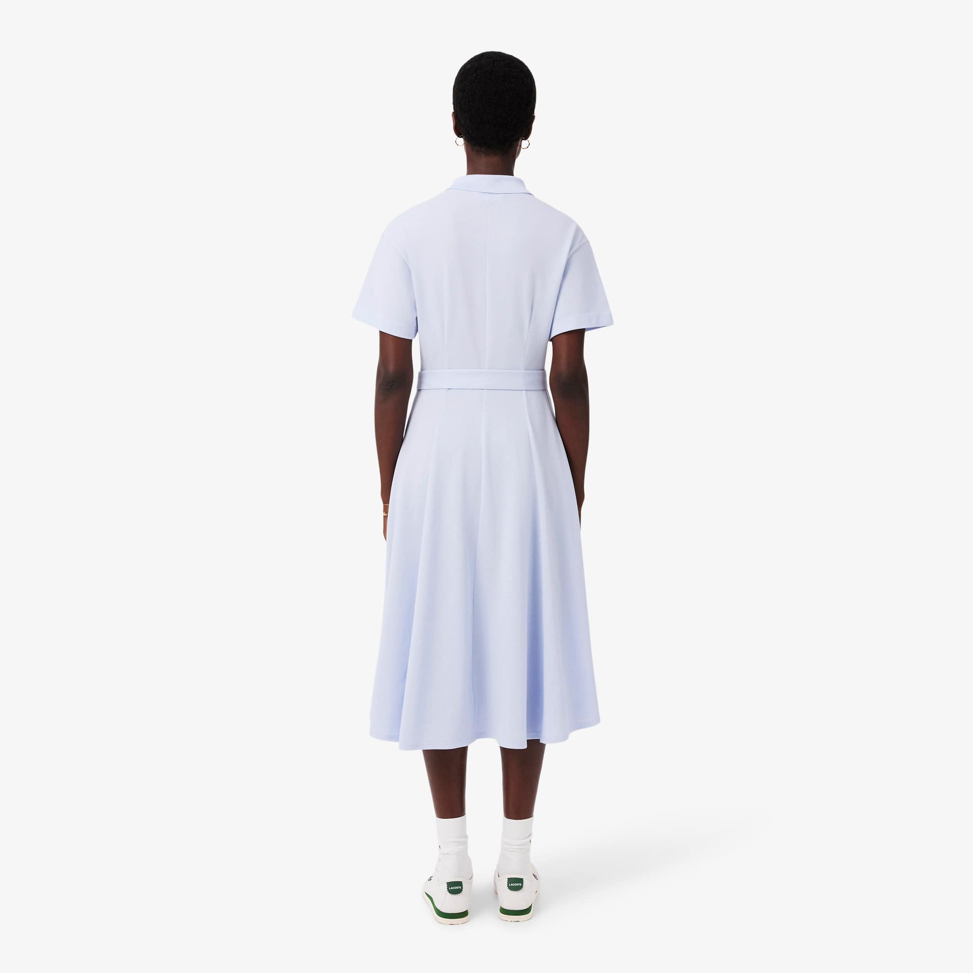 Women's Flared Mini-Piqué Polo Dress - Phoenix blue