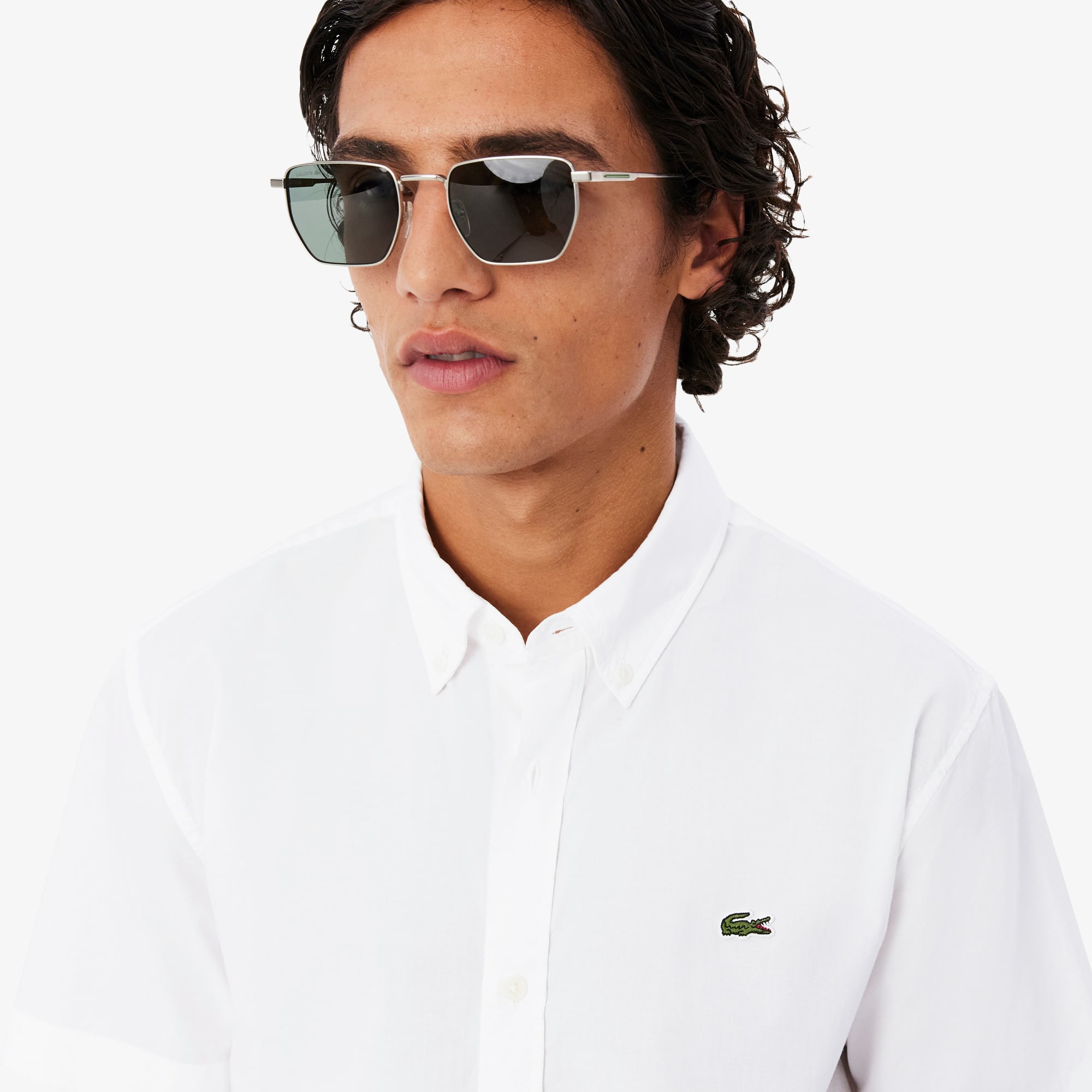 Regular Fit Short Sleeved Poplin Shirt - White