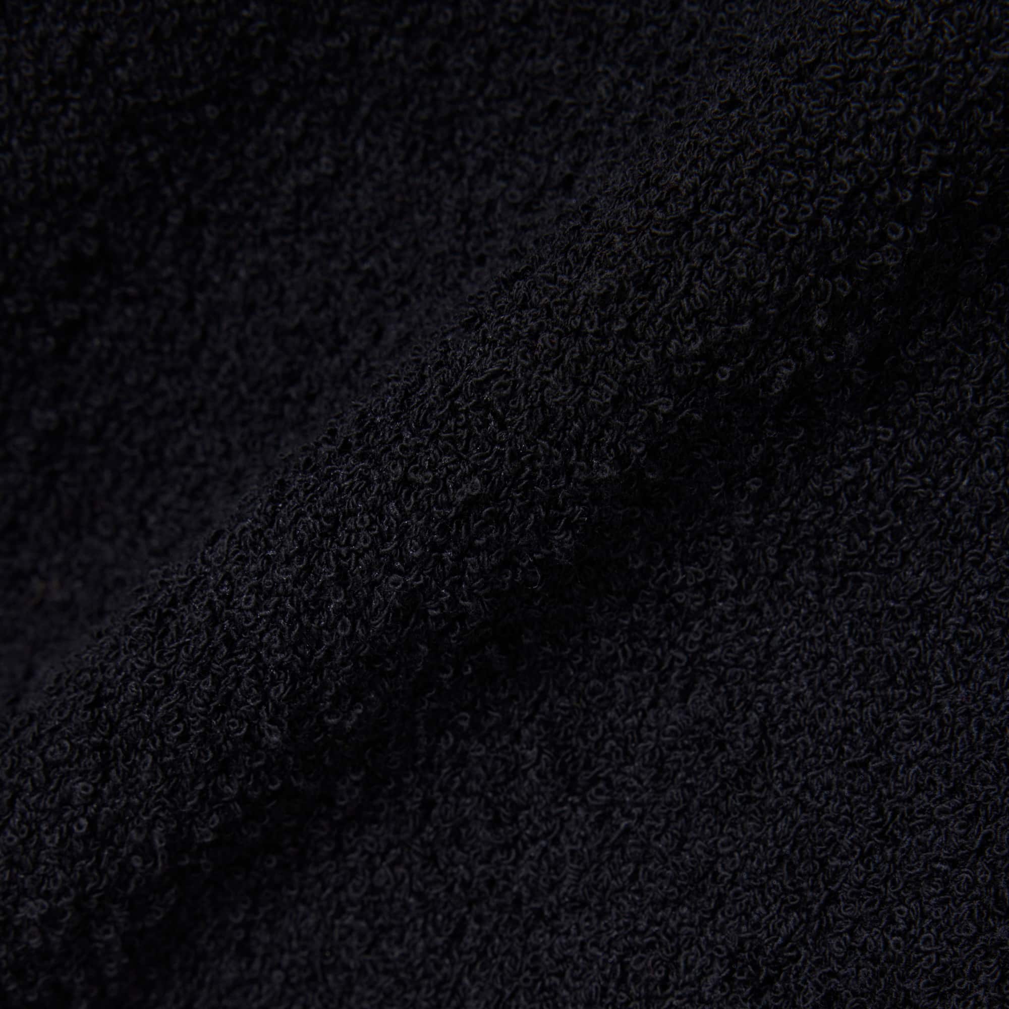 Classic Fit Bouclé Knit Polo - Black