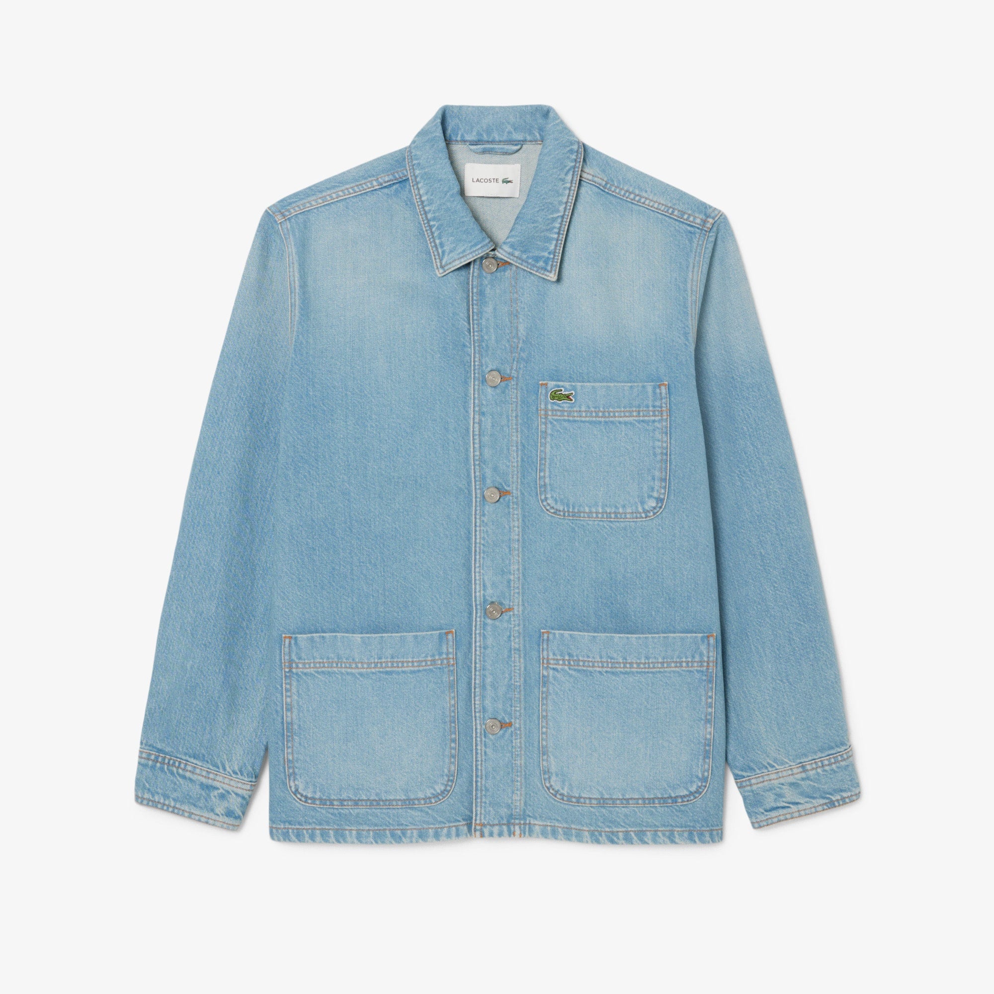 Men's Heavy Cotton Denim Overshirt - Blue