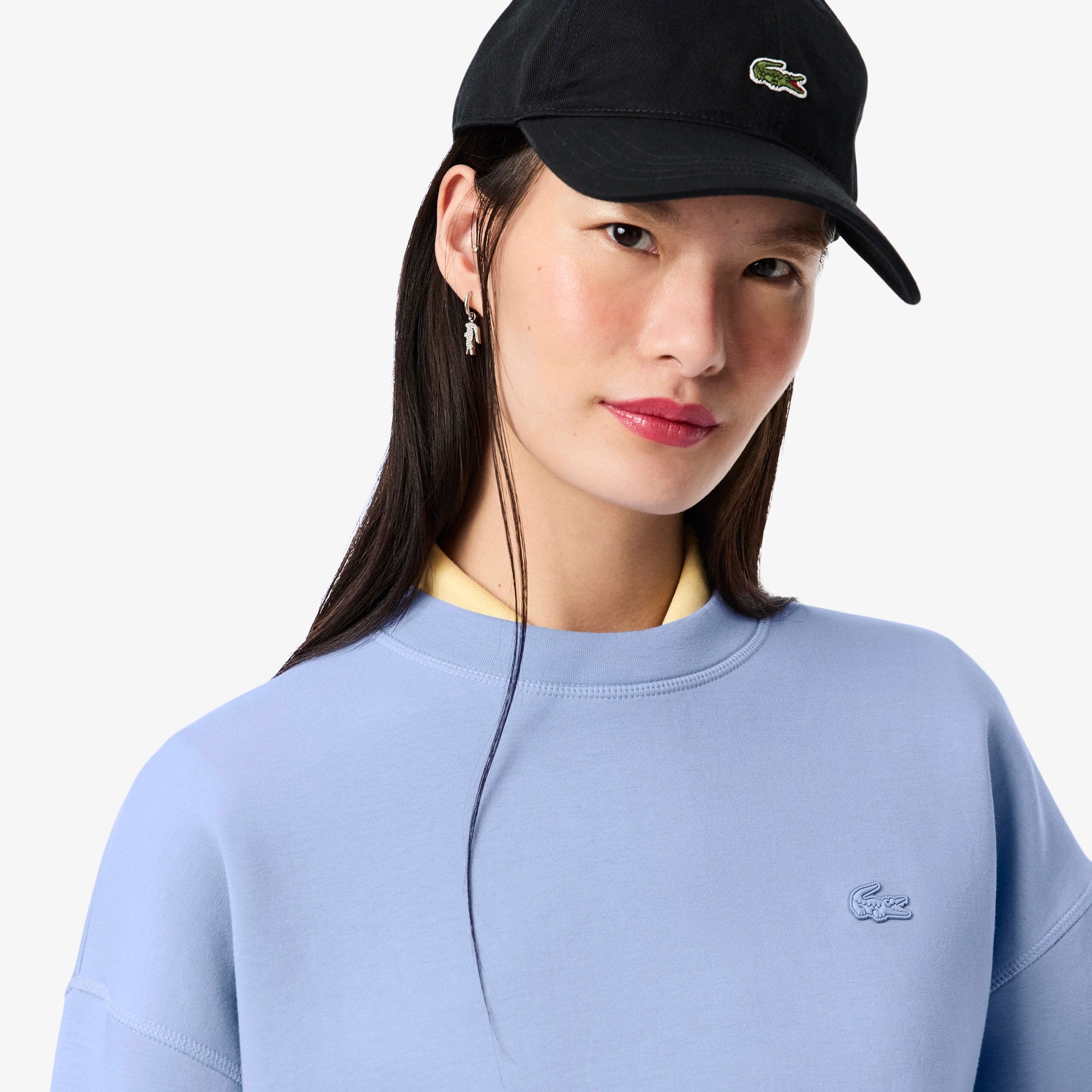 Women's Oversized Cotton Sweatshirt - Purple
