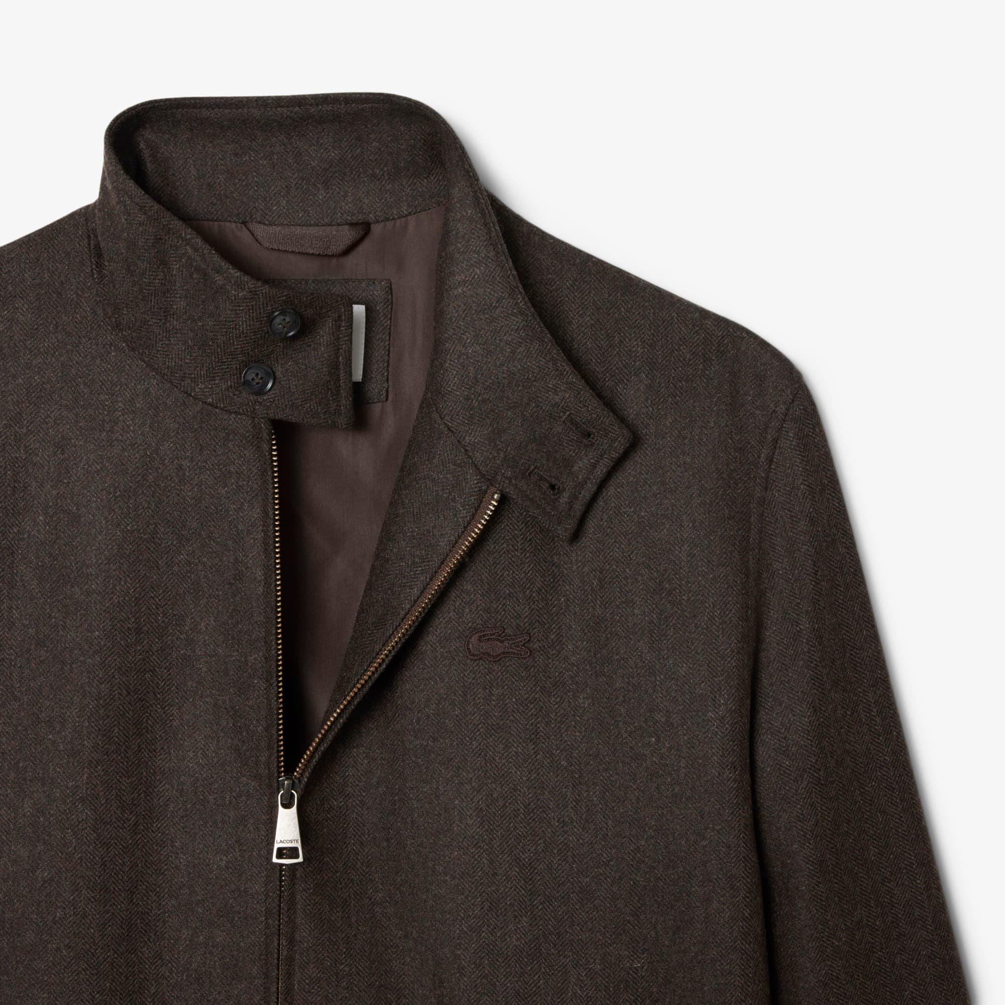 Men's Wool Harrington Jacket - Brown
