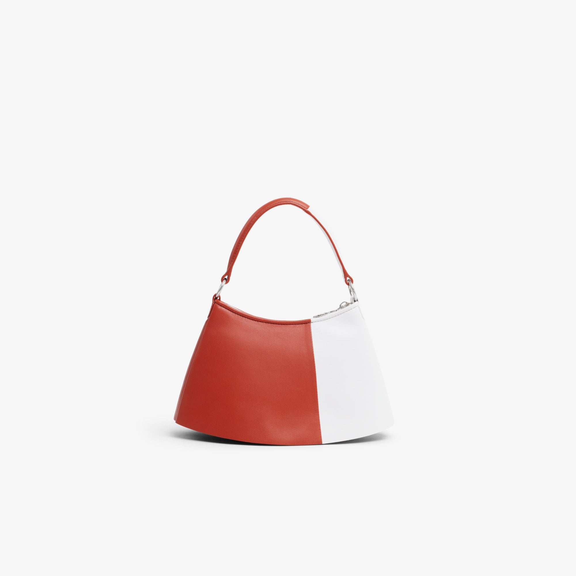 Runway Small Lenglen Two-Tone Leather Bag - ORANGINE WHITE