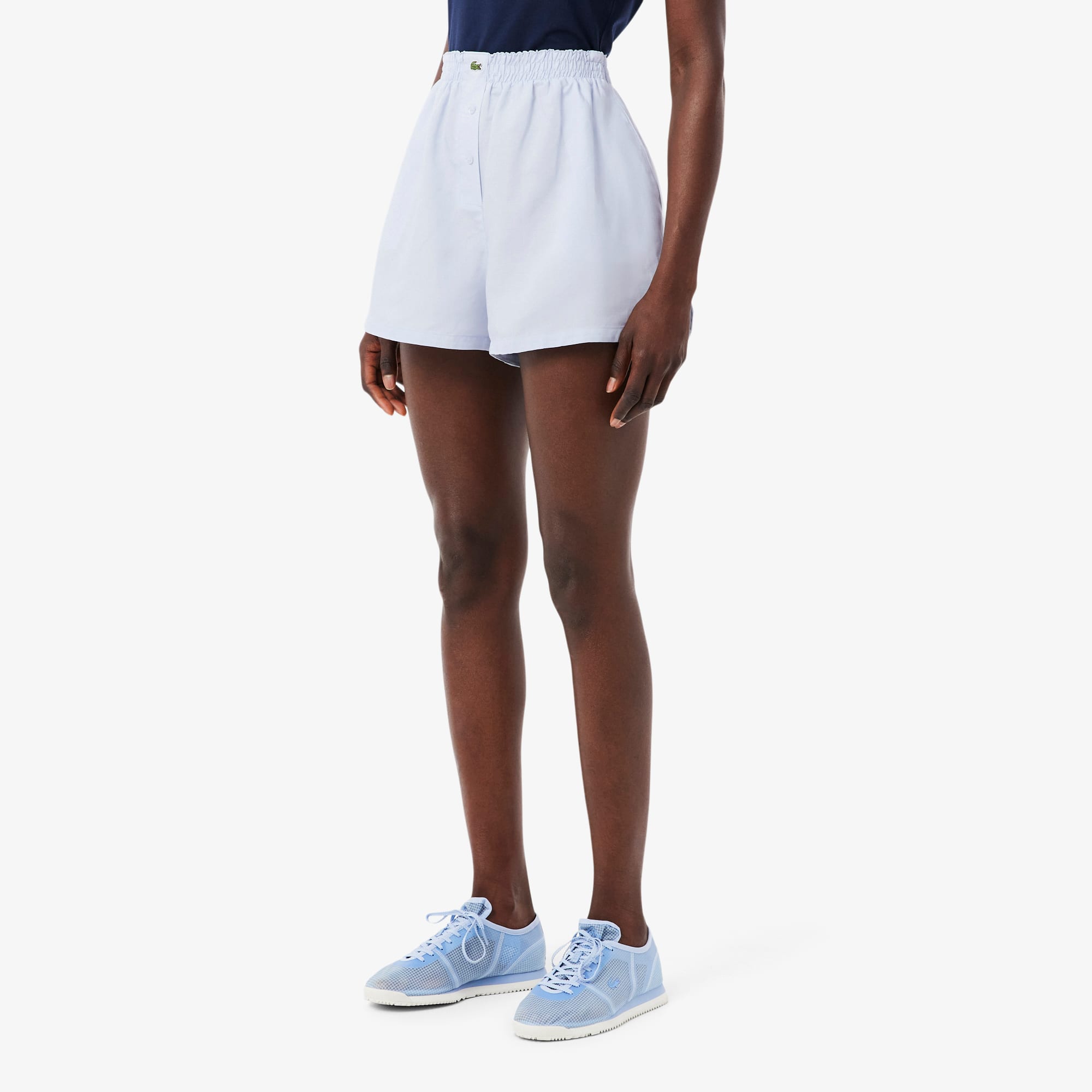 Oversized Linen Blend Shorts - Phoenix blue