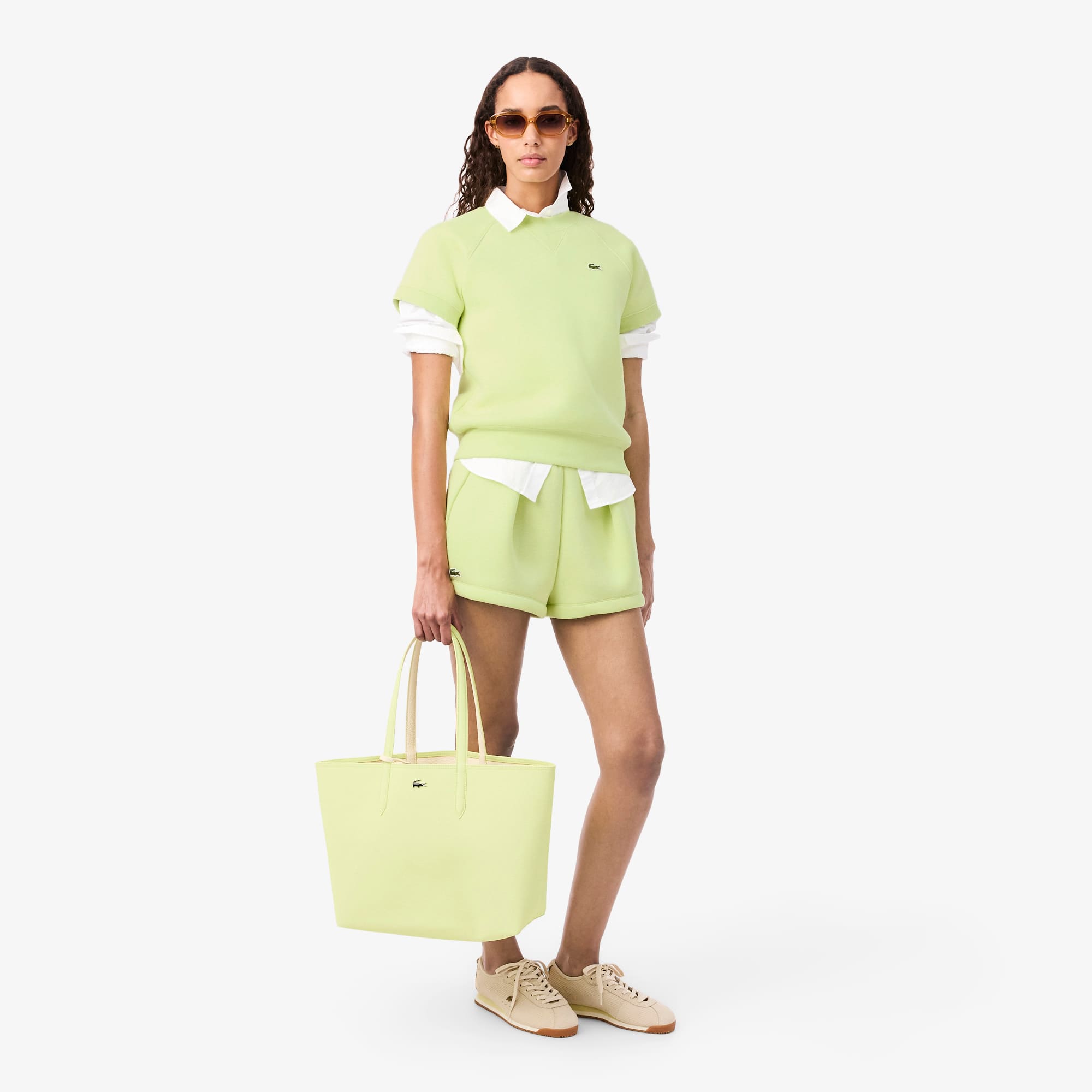 Regular Fit Short Sleeved Sweatshirt - Vert Clair