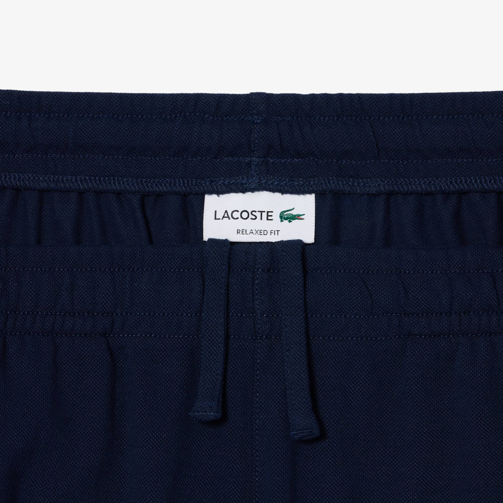 Piqué Relaxed Fit Shorts - Navy Blue