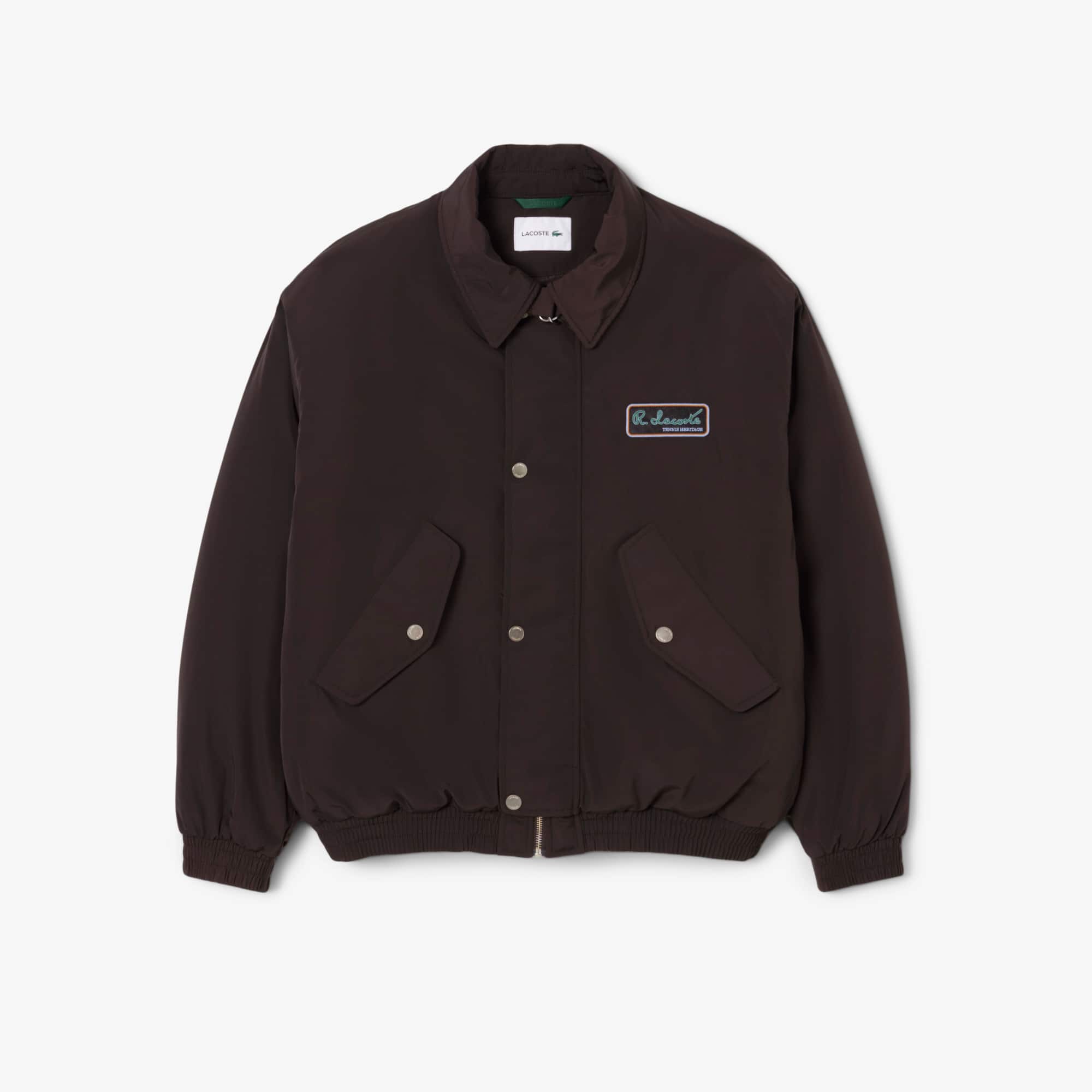 Men's Water-Repellent Aviator Badge Jacket - Brown