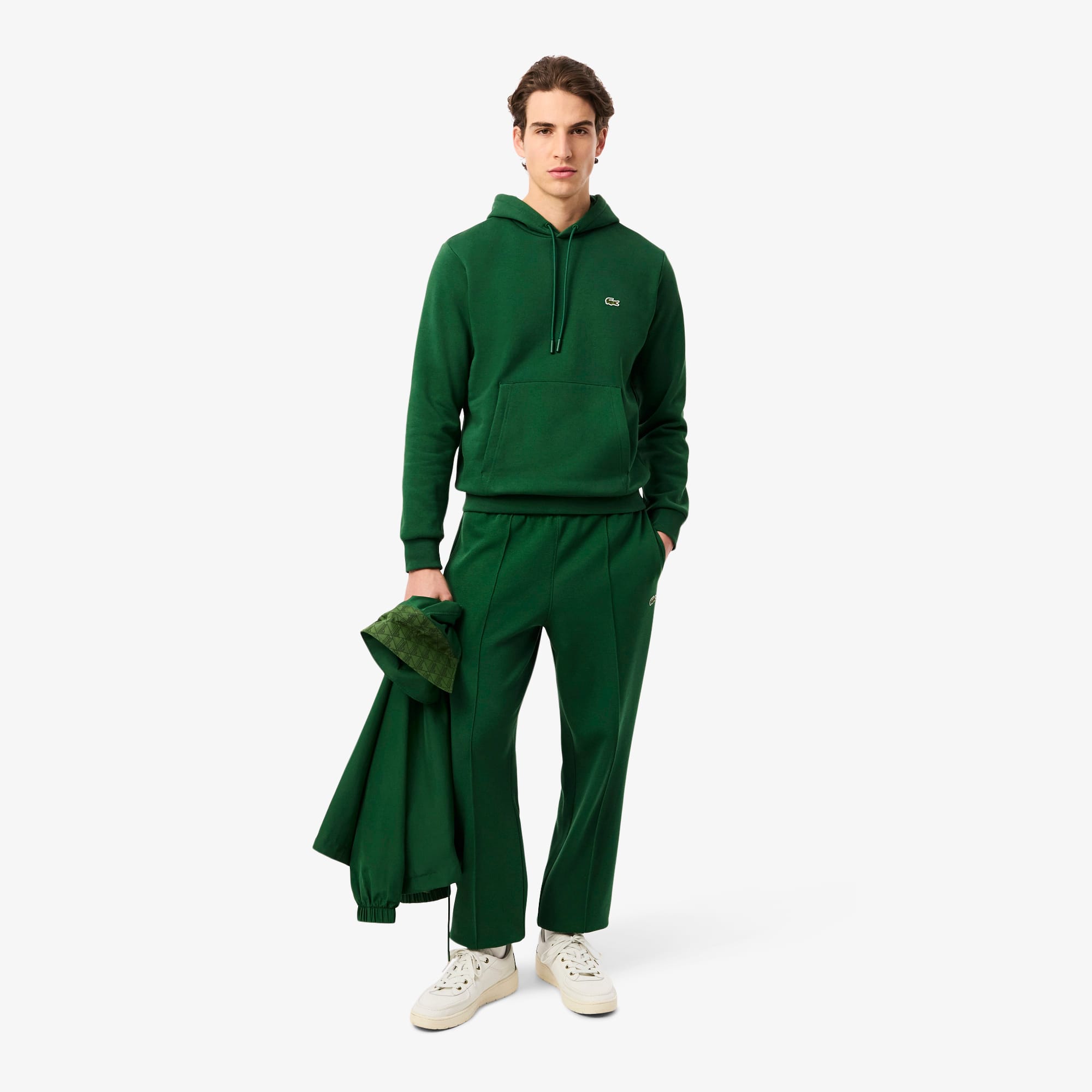 Men's Double Face Piqué Sweatpants - Pine green