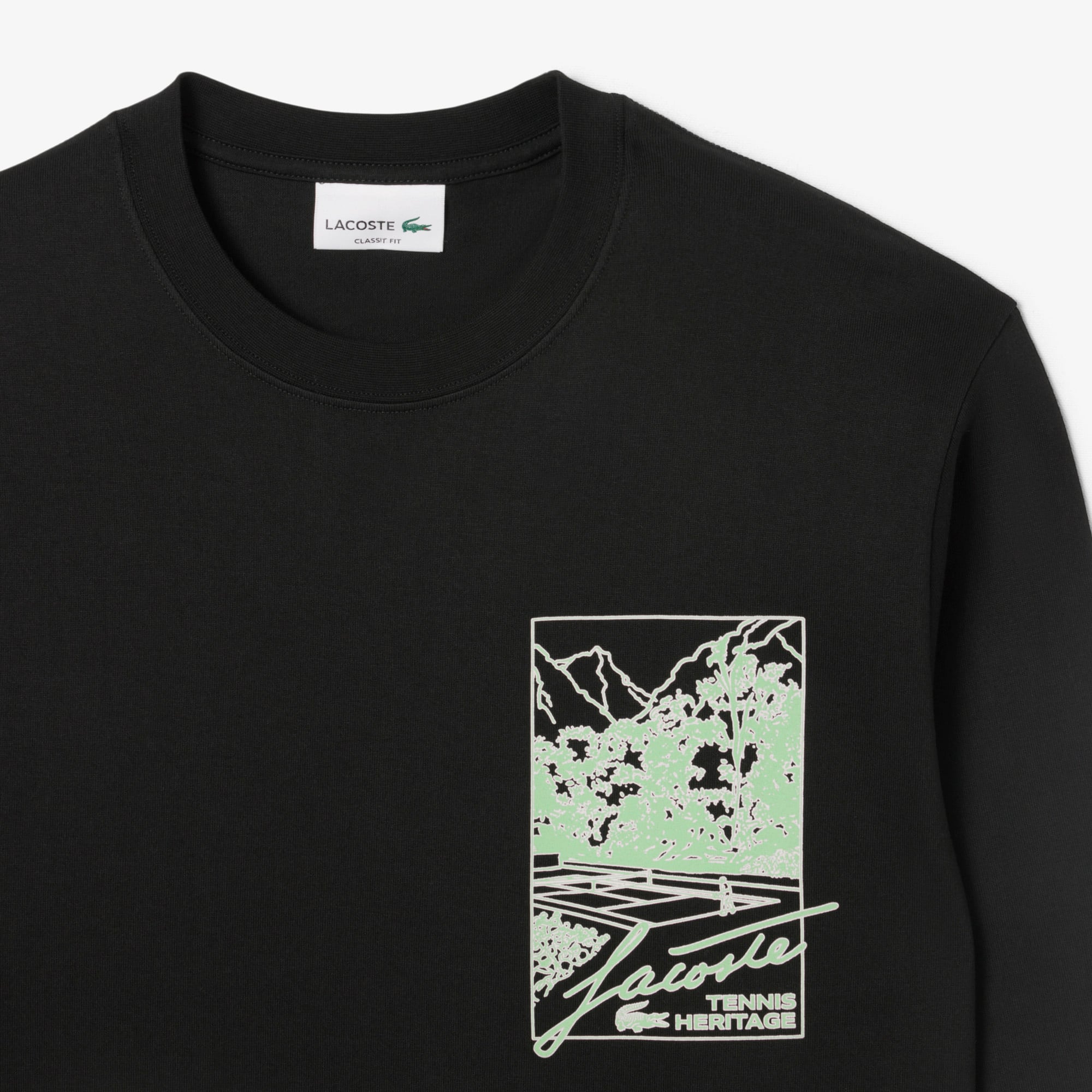 Men's Long Sleeve Heavy Jersey T-Shirt - Black
