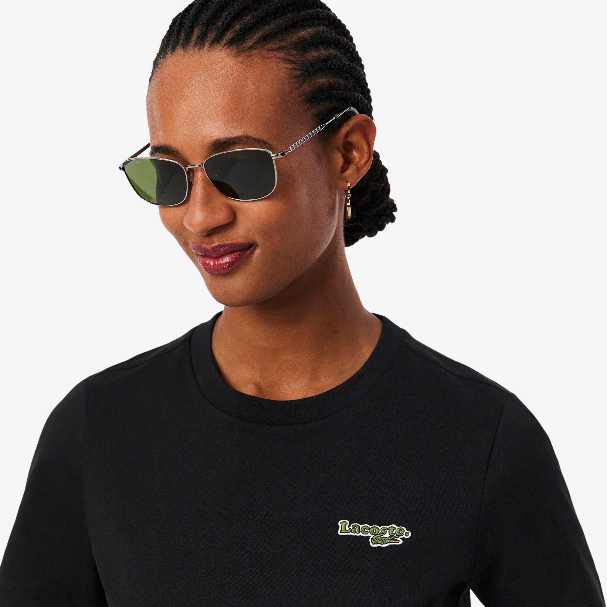Cotton Badge T-Shirt - Black