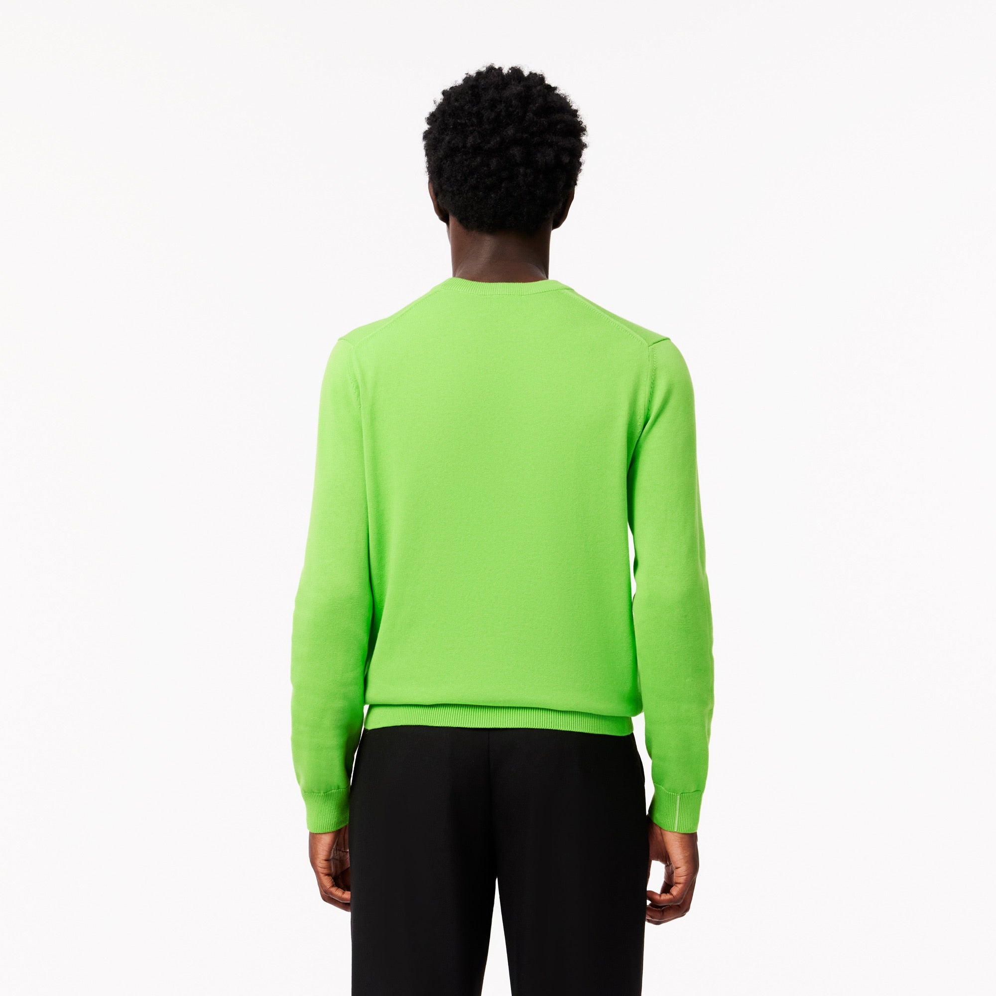 Men's Crew Neck Cotton Sweater - Green