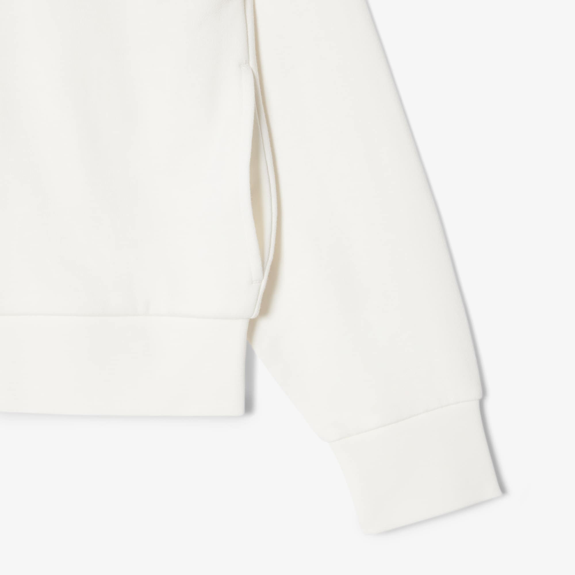 Relaxed Fit Zipped Badge Sweatshirt - White