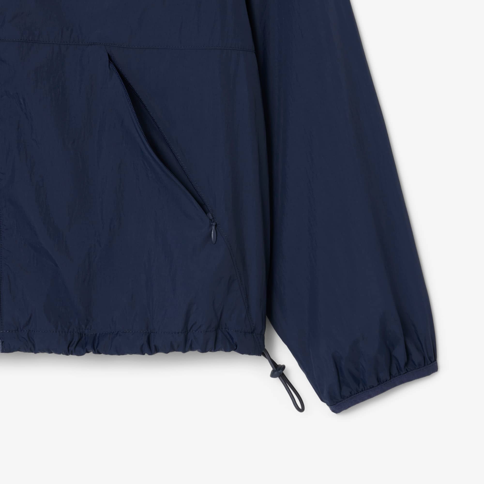 Women's Hooded Track Jacket - Navy Blue