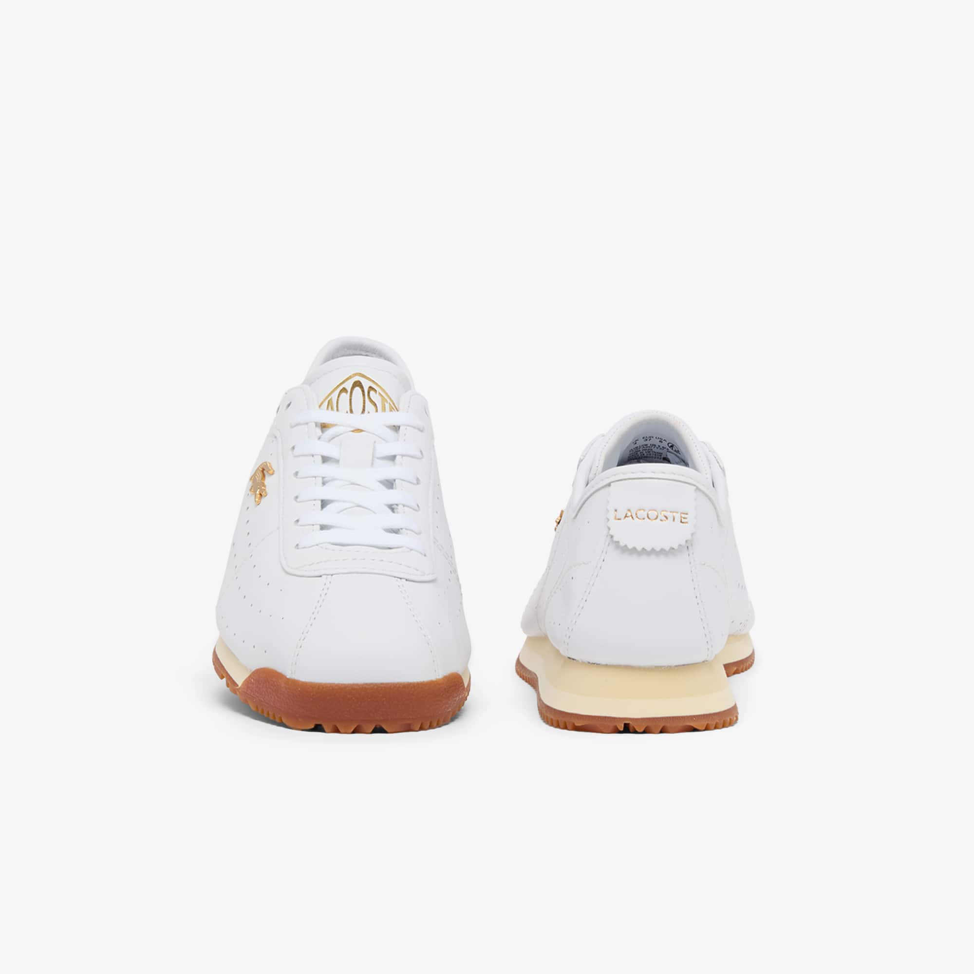 Women's Club-Low Leather Sneakers - WHT/GUM