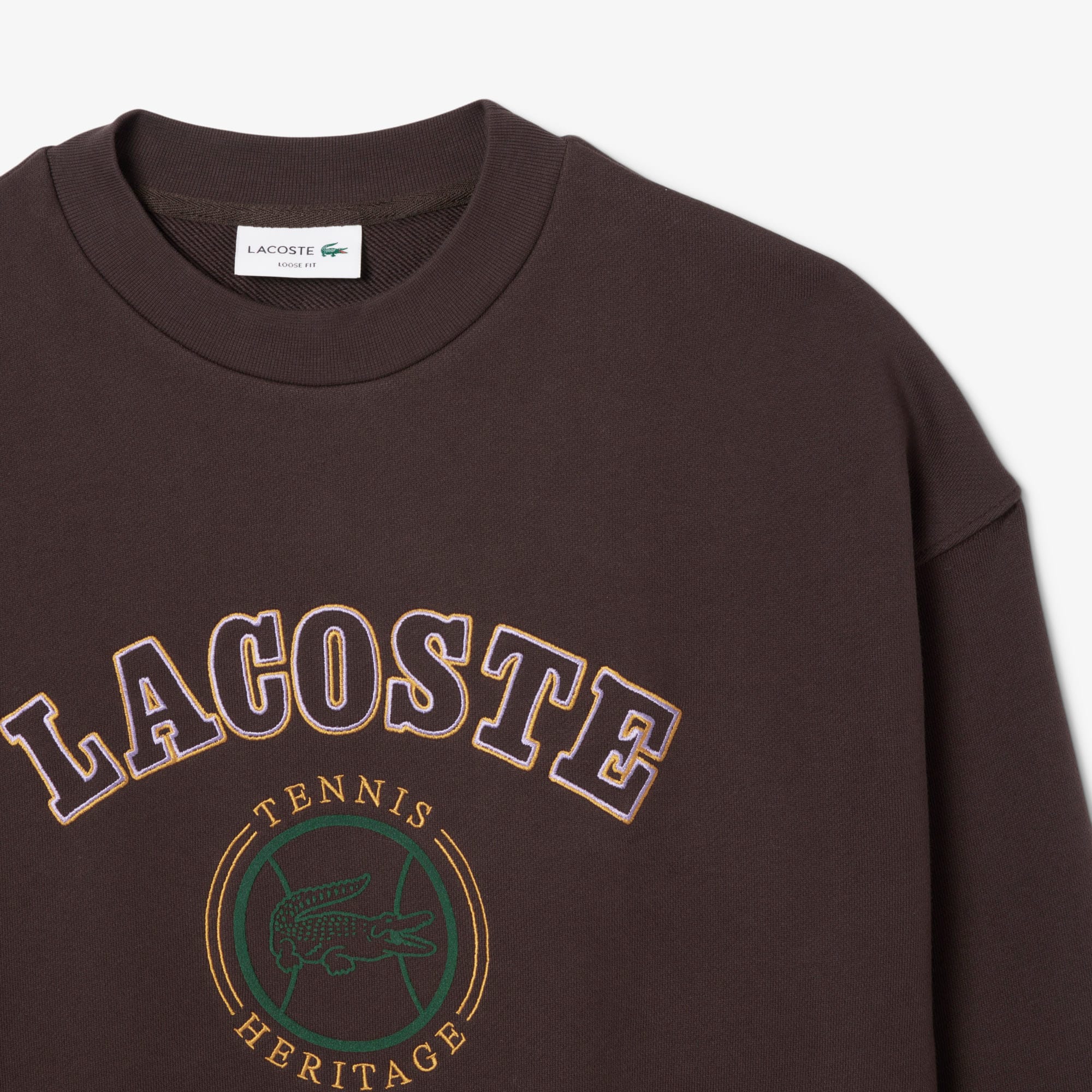 Men's Heritage Embroidery Fleece Sweatshirt - Brown