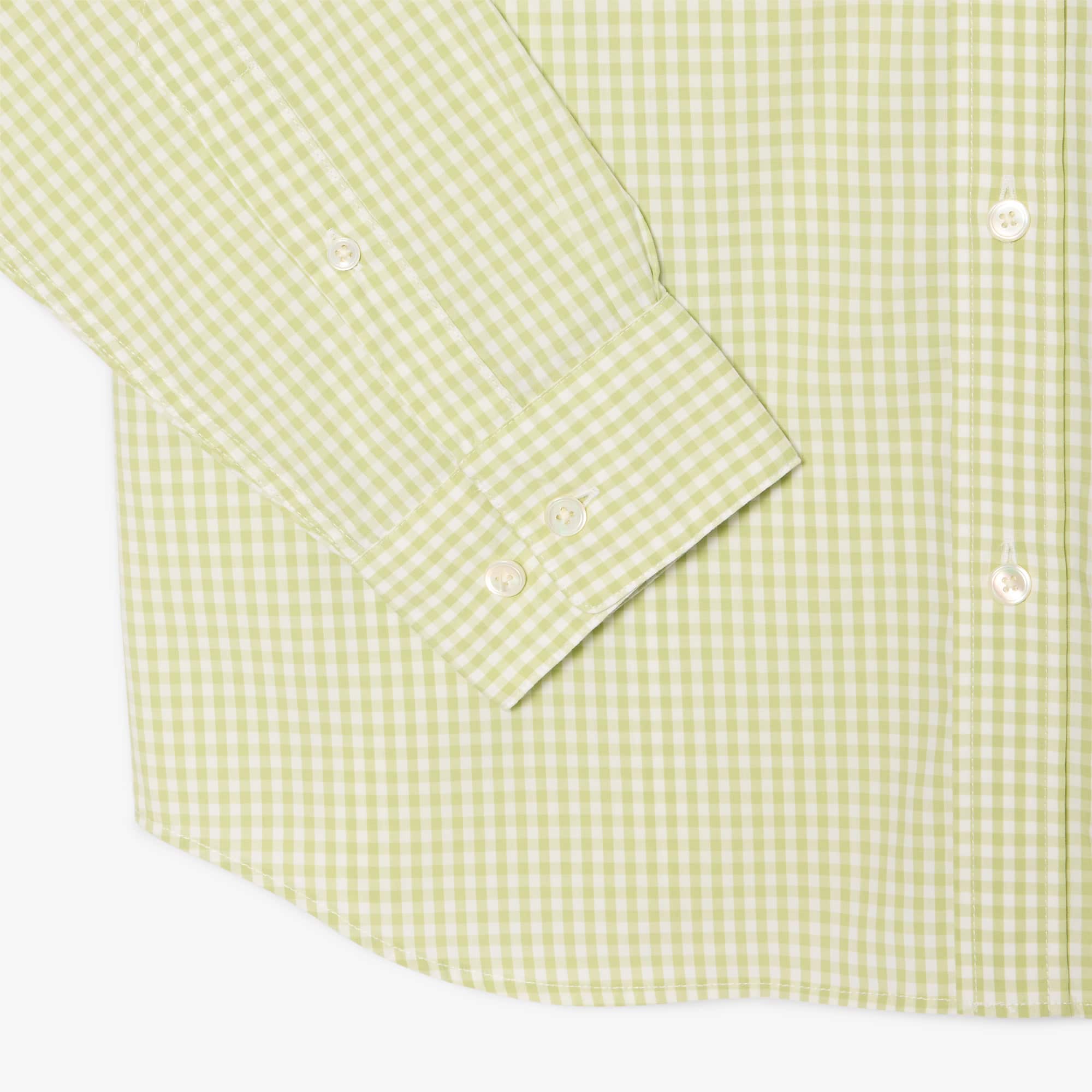 Regular Fit Plaid Poplin Shirt - Blanc / Vert