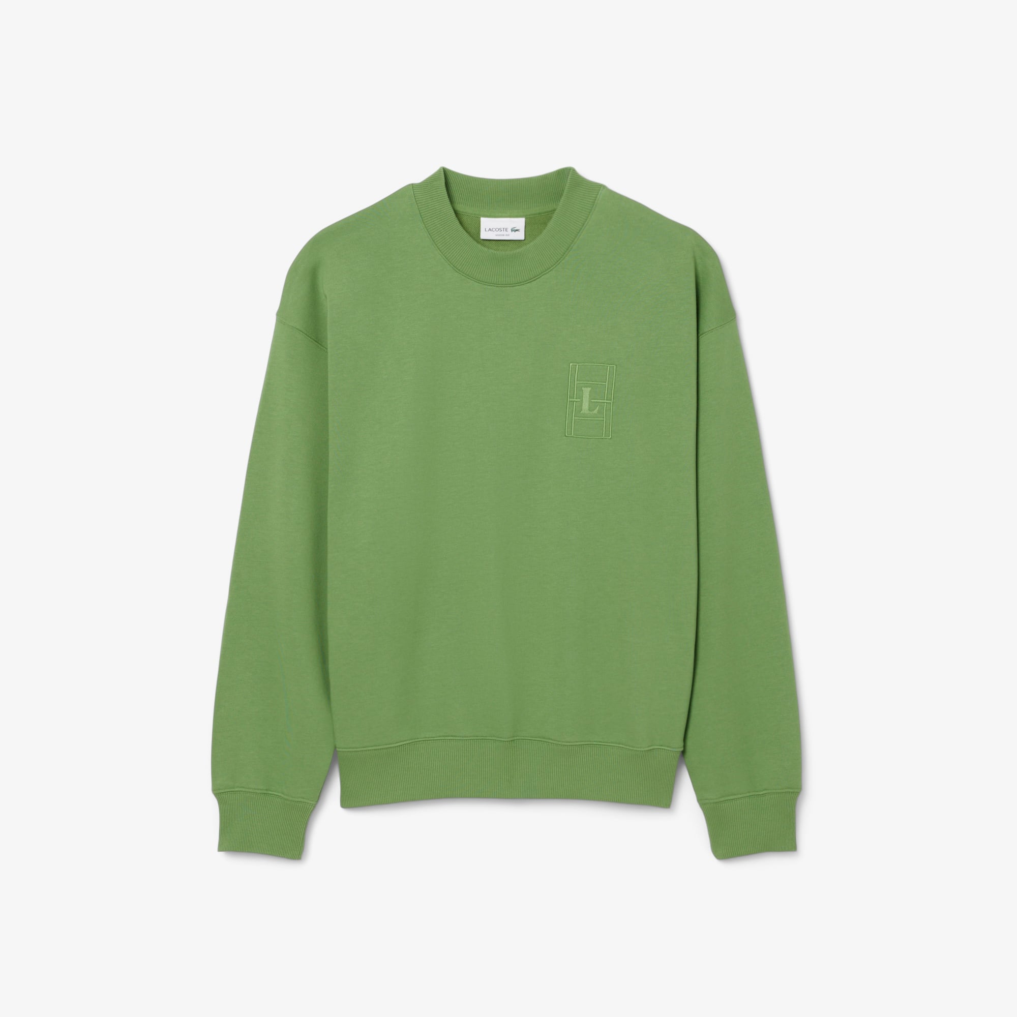 Embroidered Fleece Sweatshirt - Green