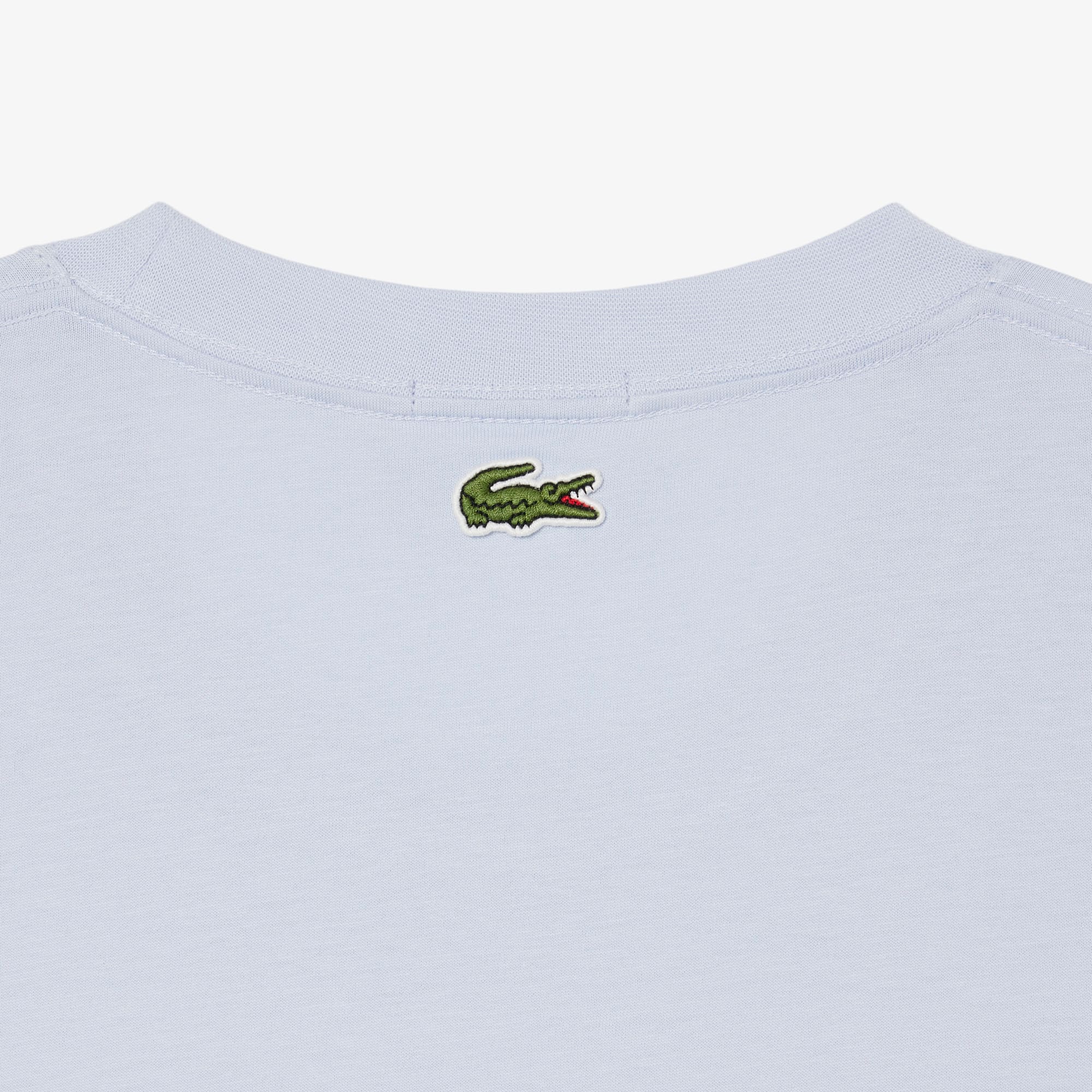 Embroidered Cotton T-Shirt - Phoenix blue