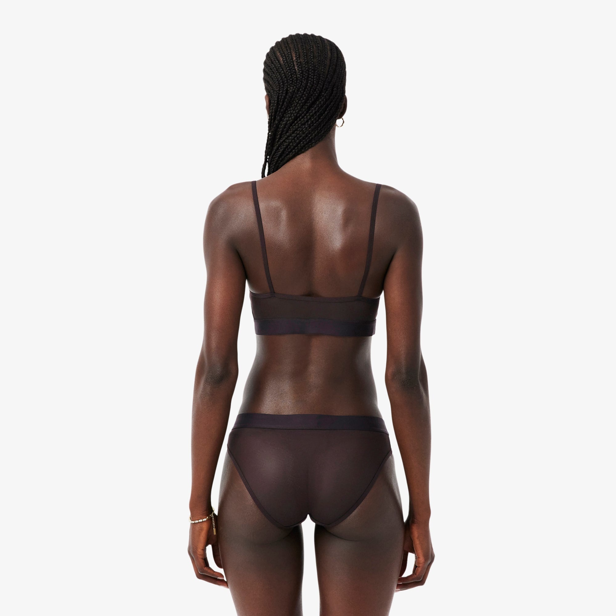 Accent Mesh Bralette - Brown