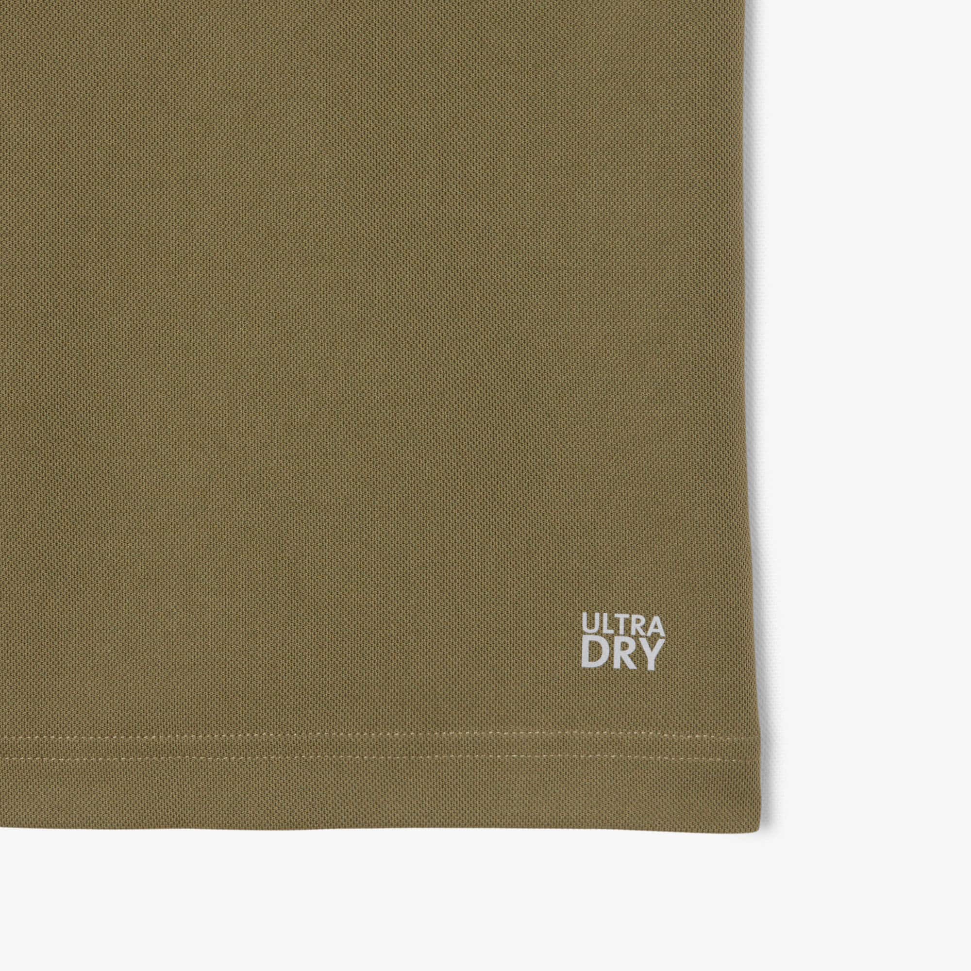 Men's Ultra Dry Branded Stripe Tennis Polo - Khaki Green