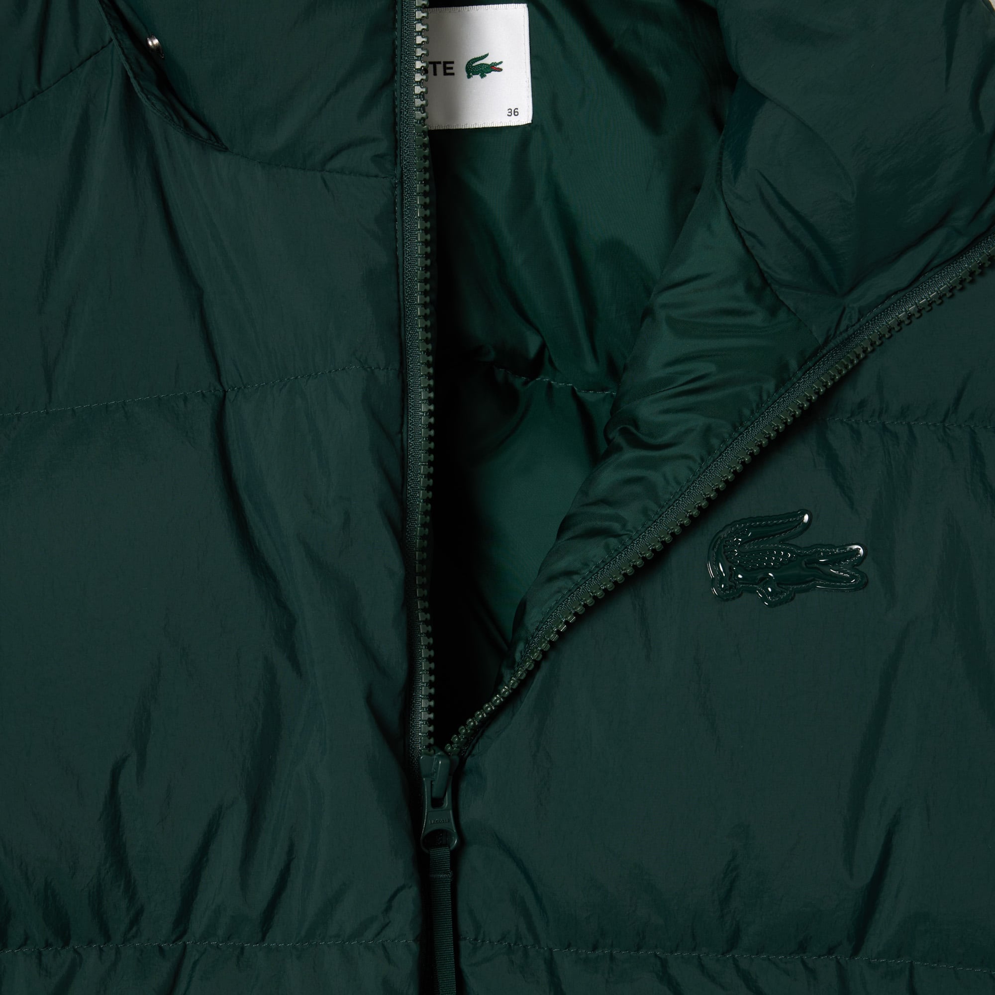 Women's Relaxed Fit Hooded Down Jacket - Forest green