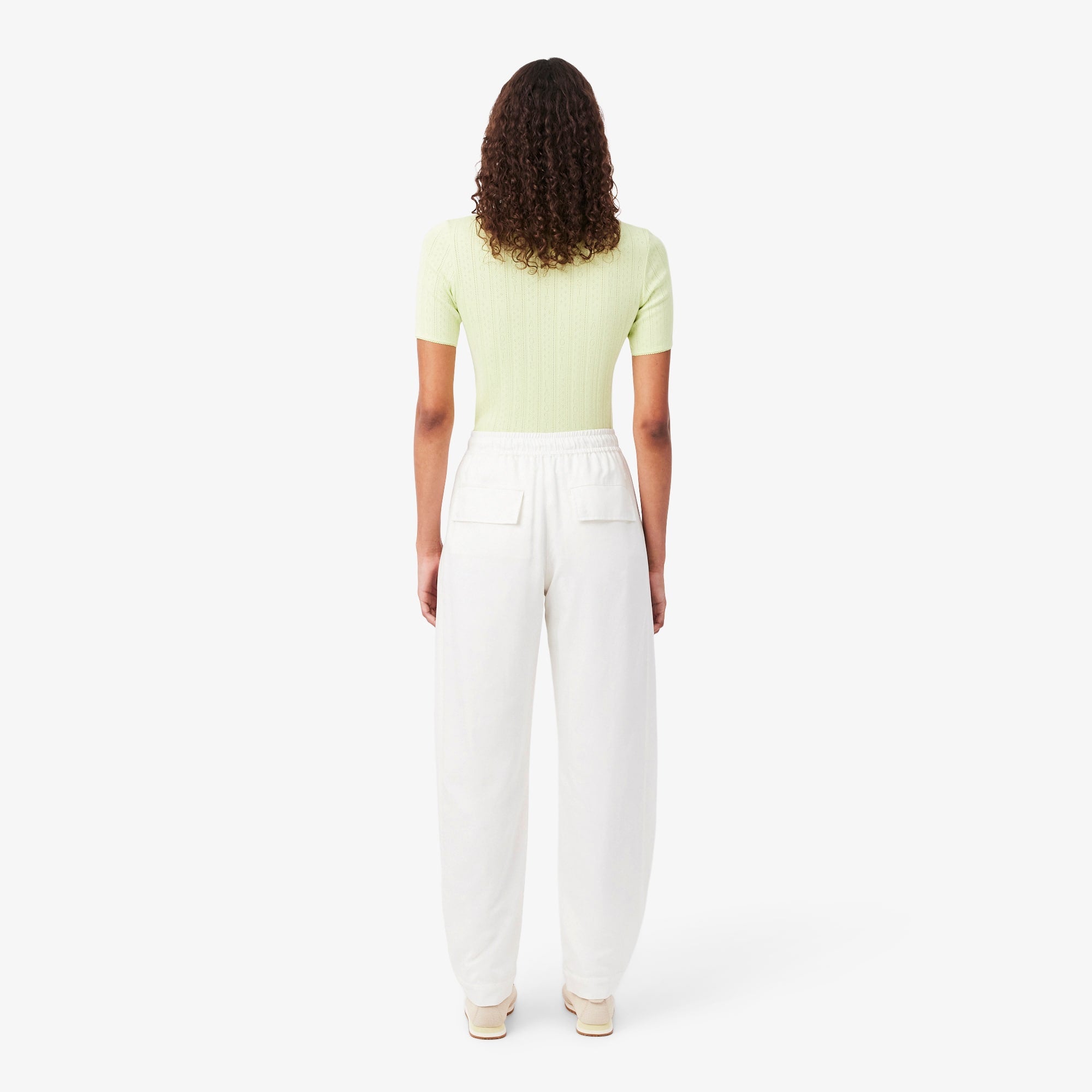 Wide Fit Fluid Pants - White