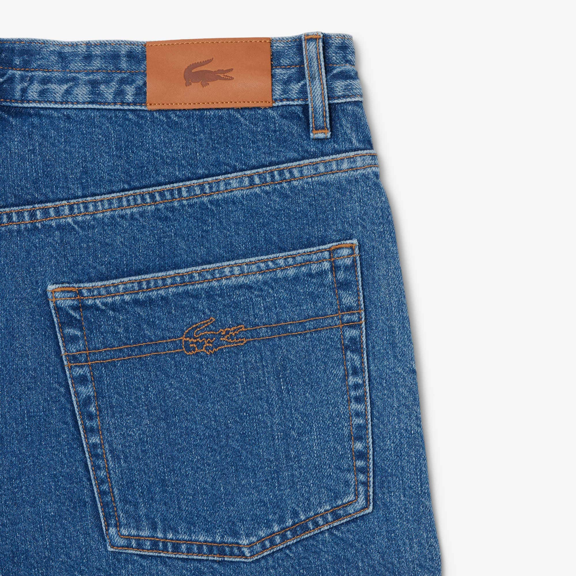 Cotton Denim Shorts - Blue Chine