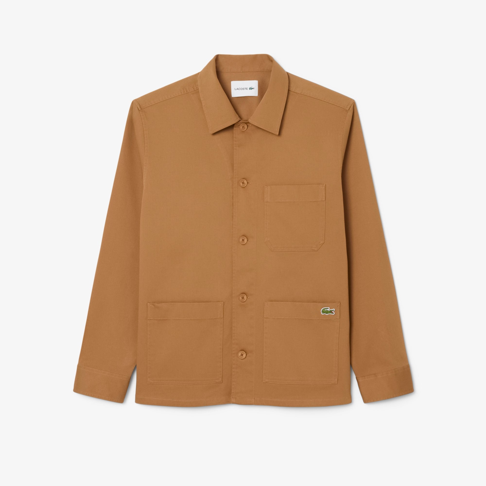 Men's Cotton Overshirt Jacket - Brown