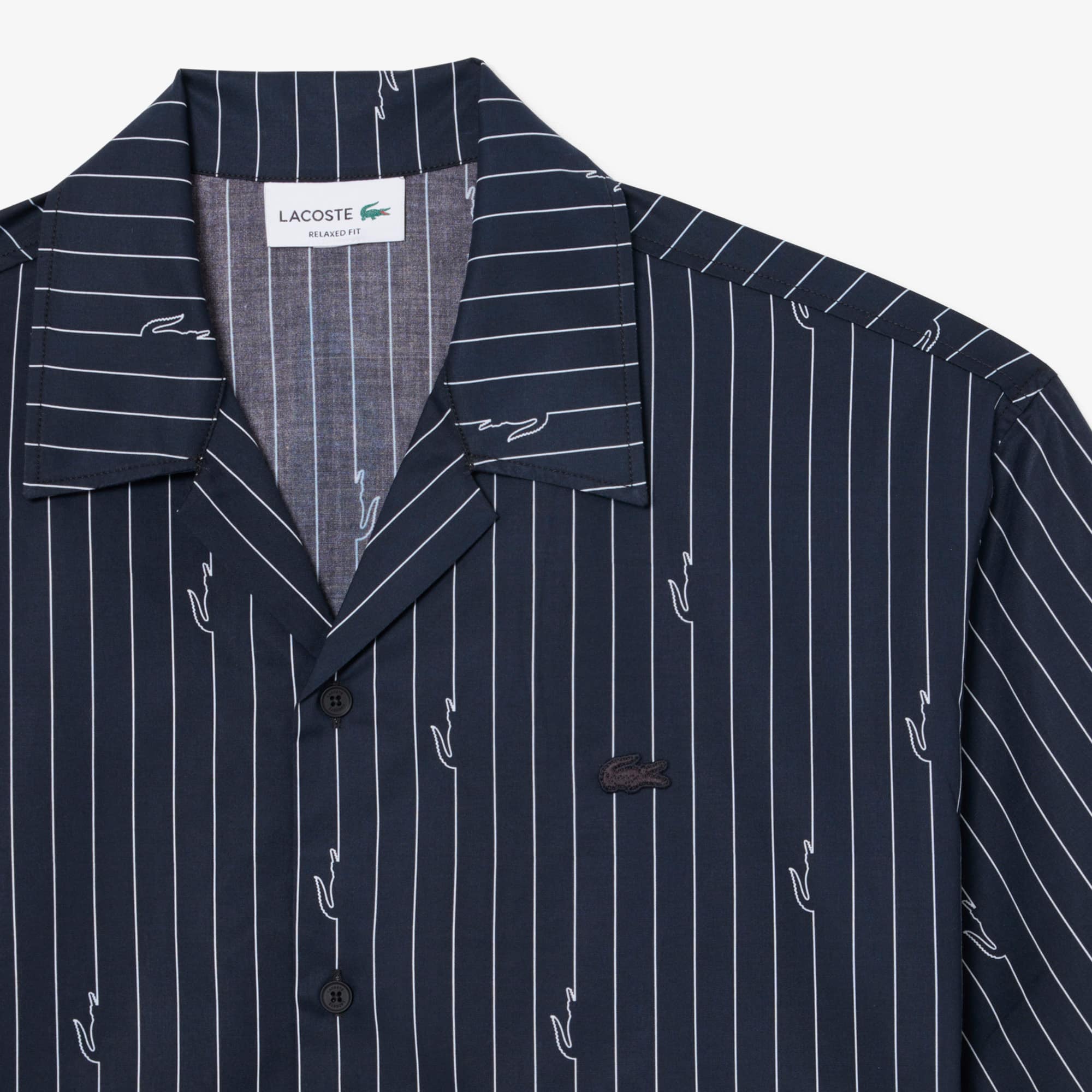 Relaxed Fit Print Twill Shirt - Noir / Blanc