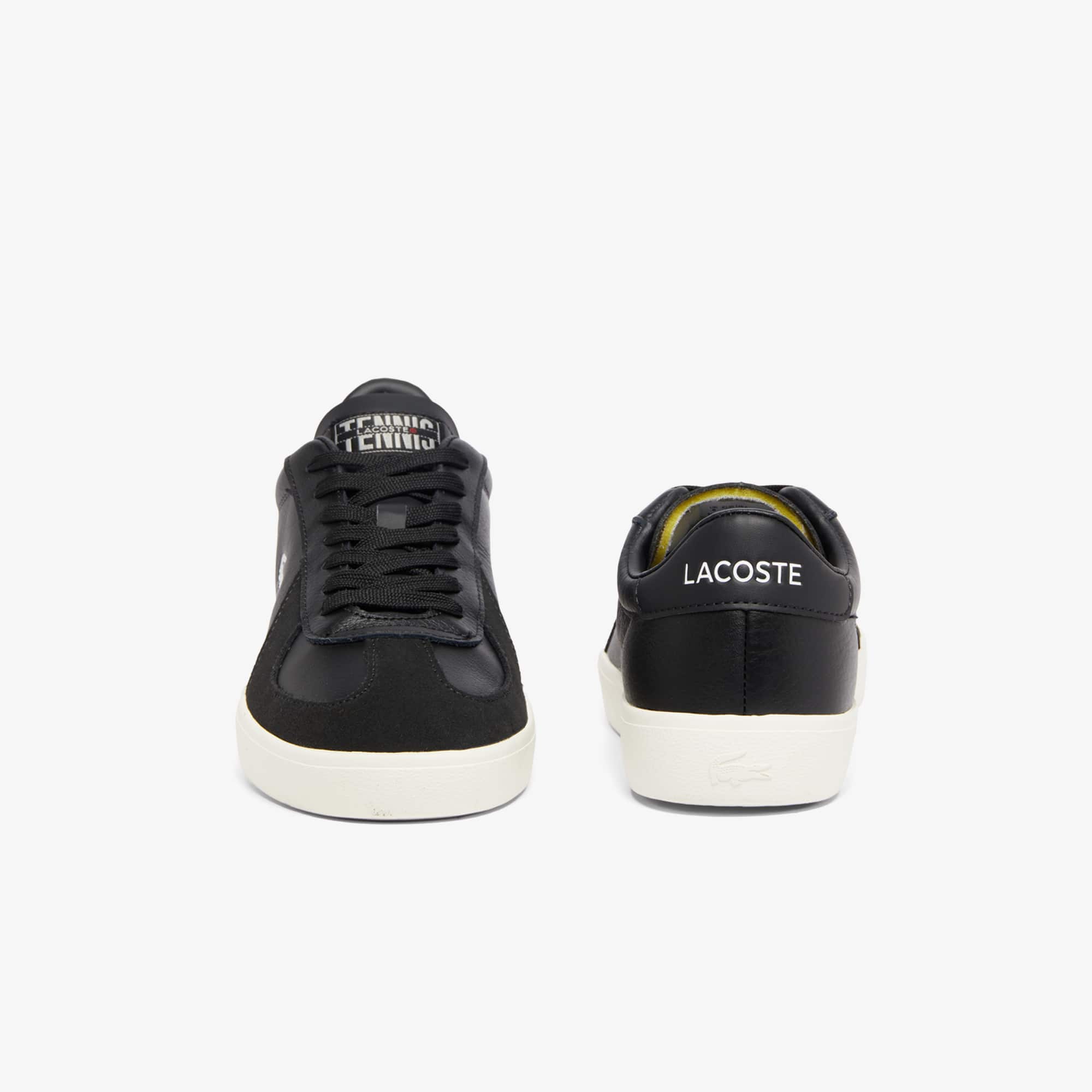 Men's Baseshot Pro Leather Sneakers - BLACK/OFFWHITE