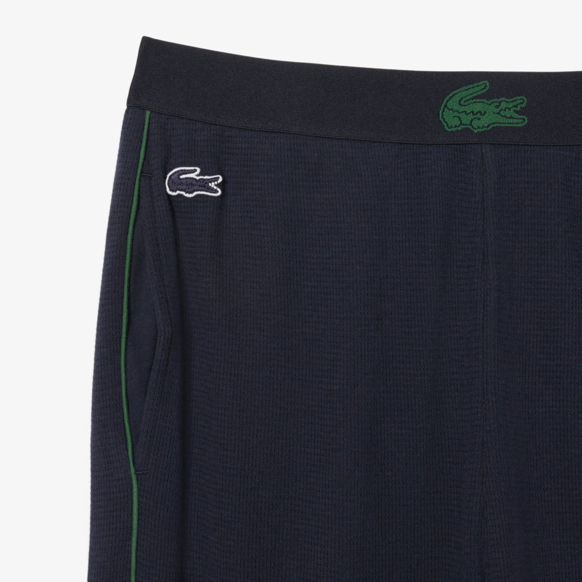Men's Waffled Cotton Lounge Pants - Navy Blue / Green