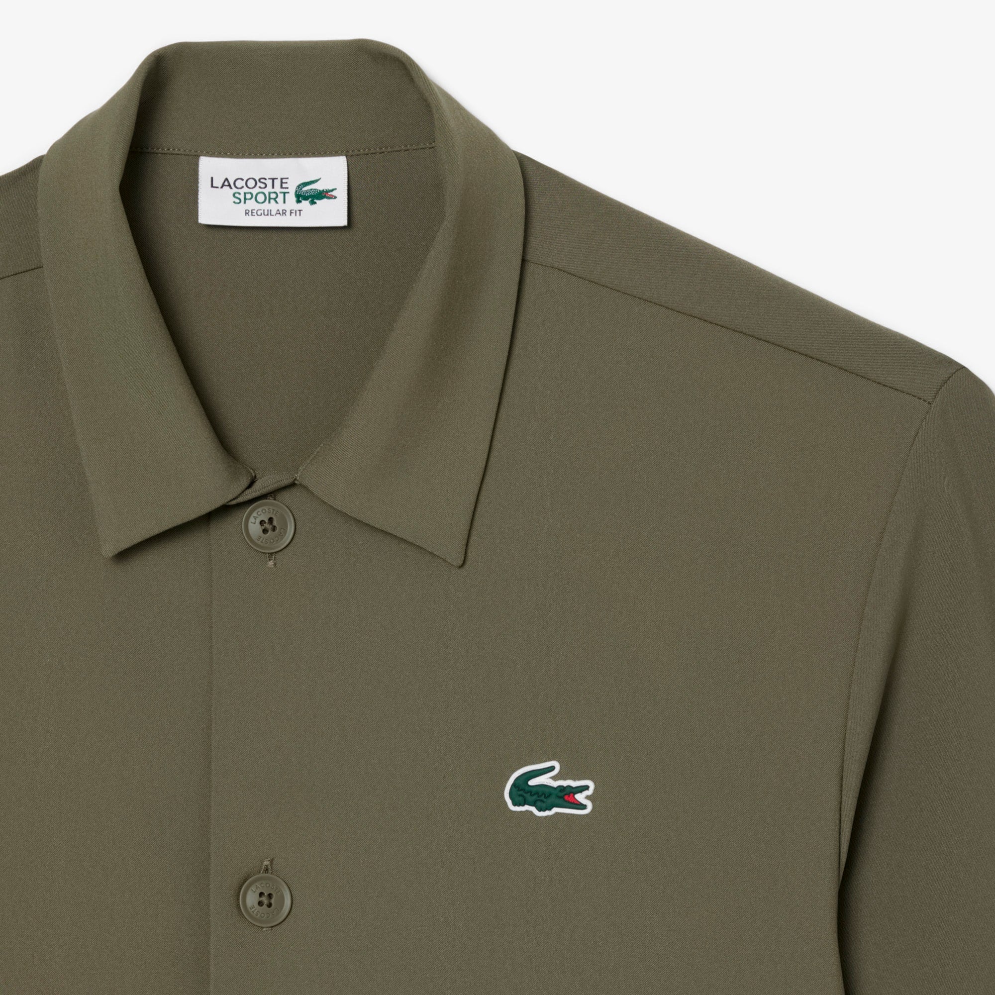 Men's Ultra Dry Printed Stretch Golf Shirt - Khaki Green