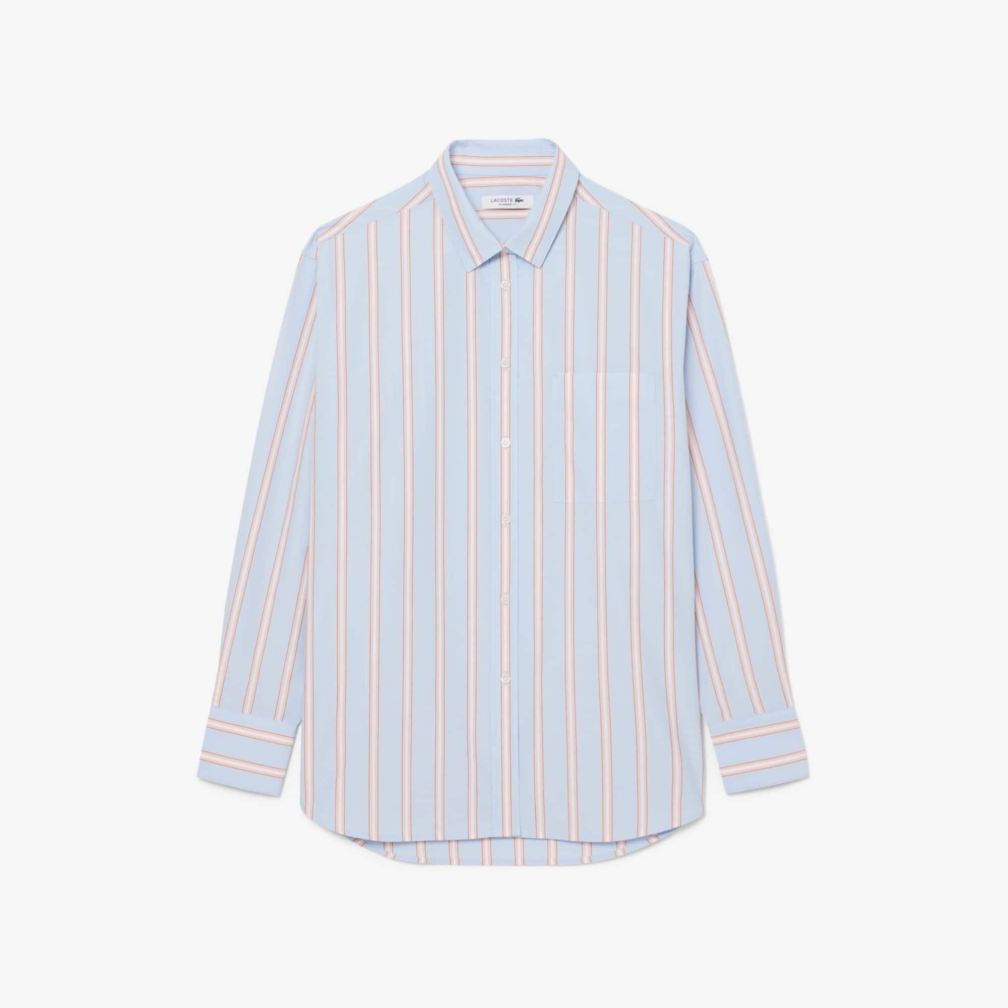 Oversized Cotton Poplin Shirt - Bleu Clair / Rose / Blanc / Noir