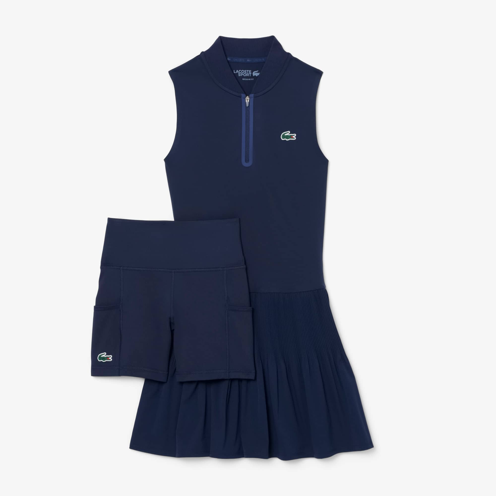 Ultra Dry Stretch Tennis Dress with Liner - Navy Blue
