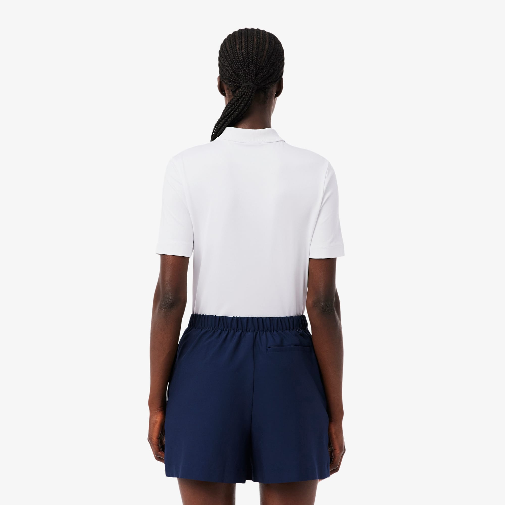 Slim Fit UV Protect Stretch Golf Polo - White