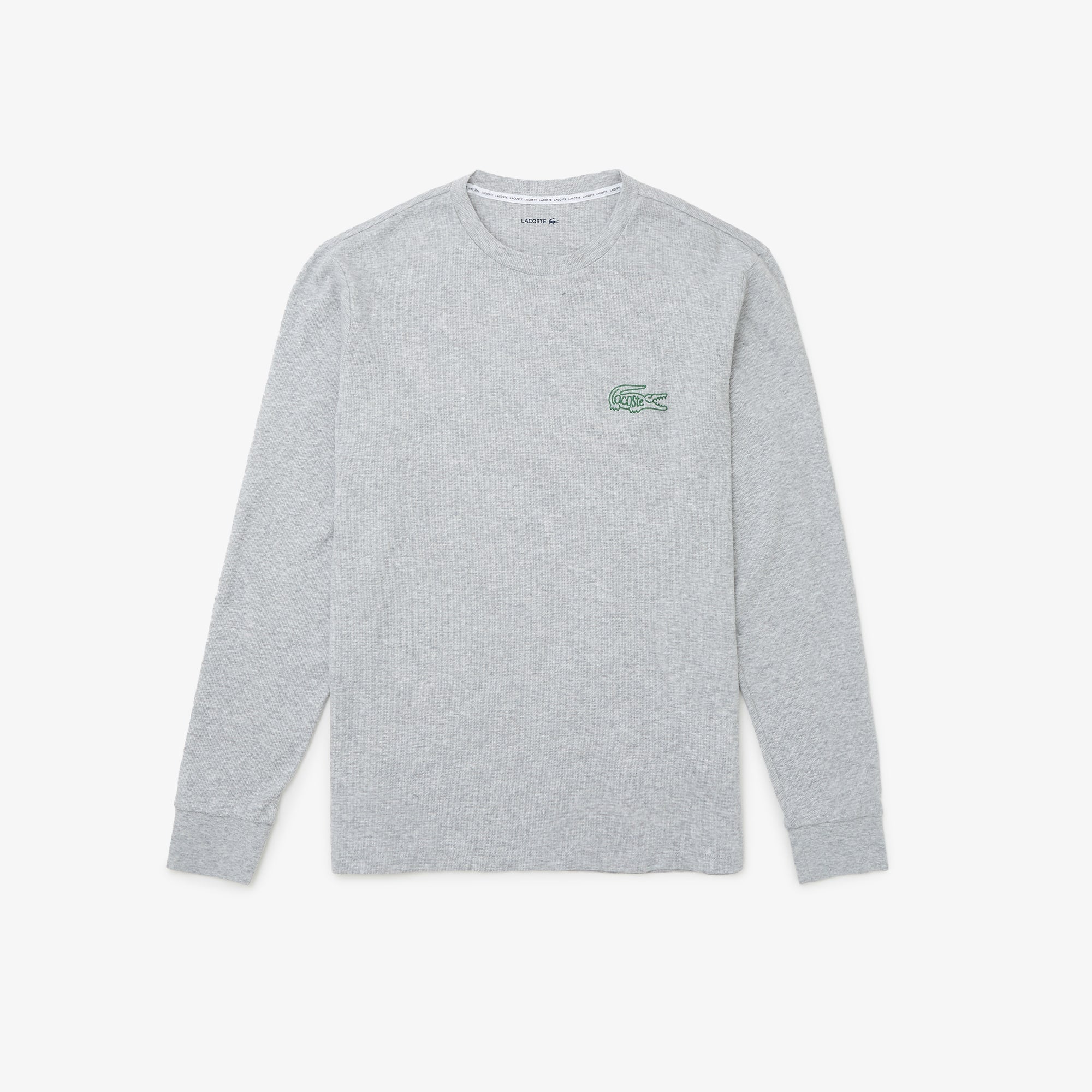 Men's Waffled Cotton Undershirt - Grey Chine