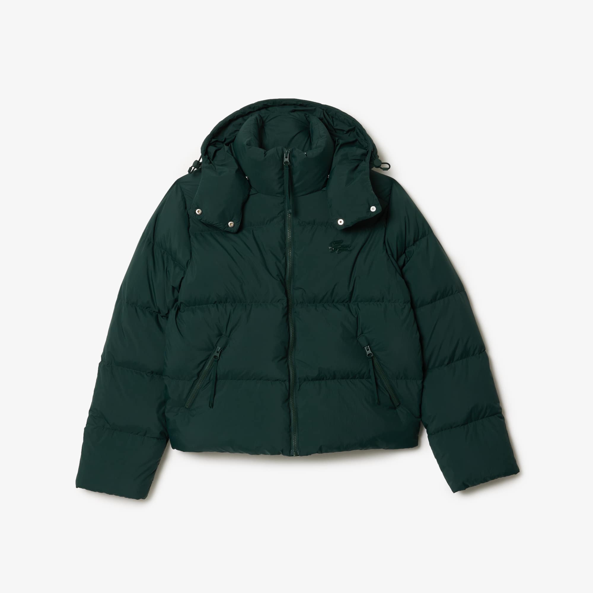 Women's Relaxed Fit Hooded Down Jacket - Forest green
