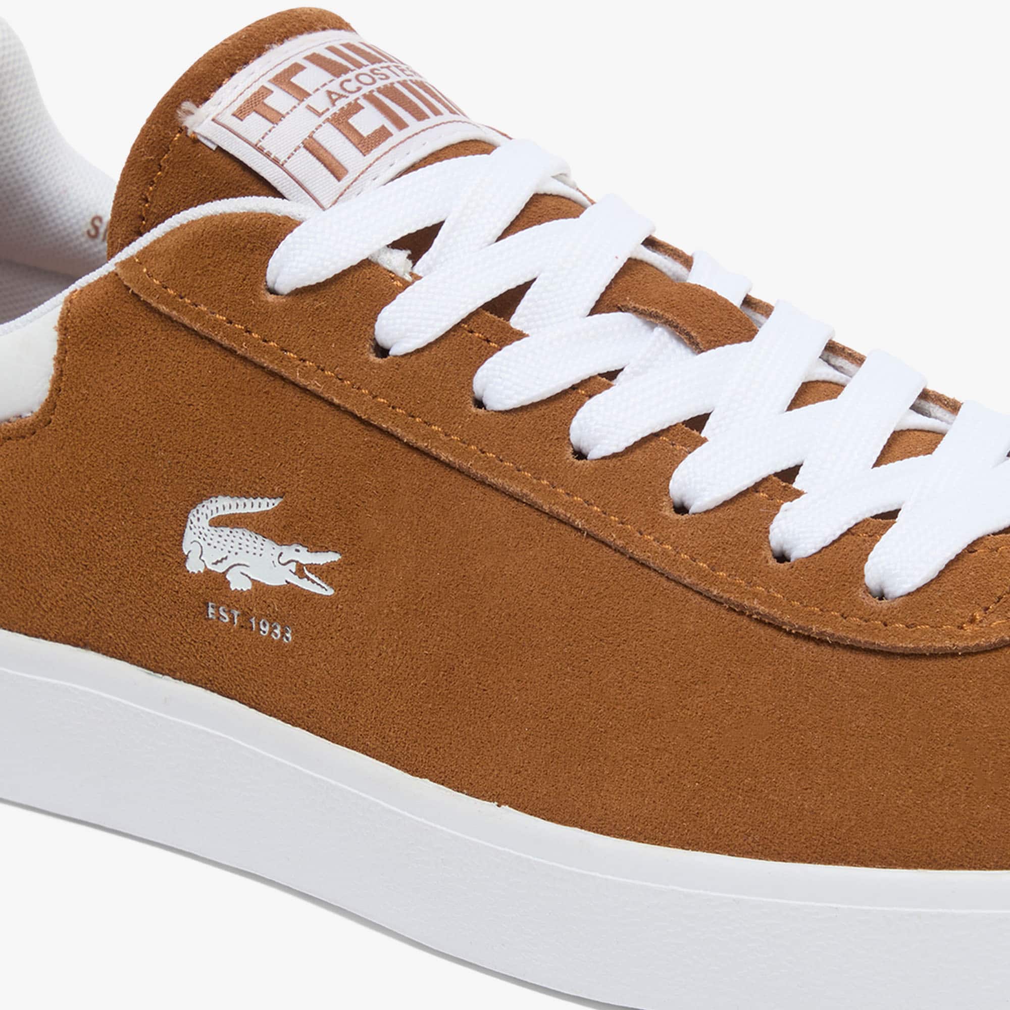 Men's Baseshot Suede Sneakers - BRW/WHT
