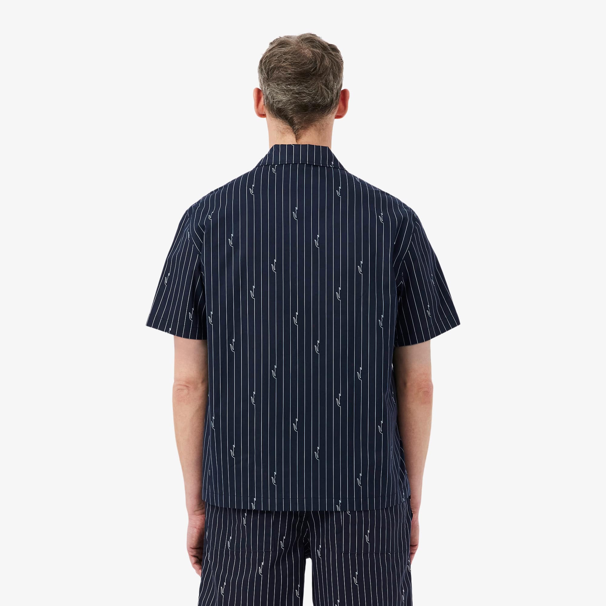 Relaxed Fit Print Twill Shirt - Noir / Blanc