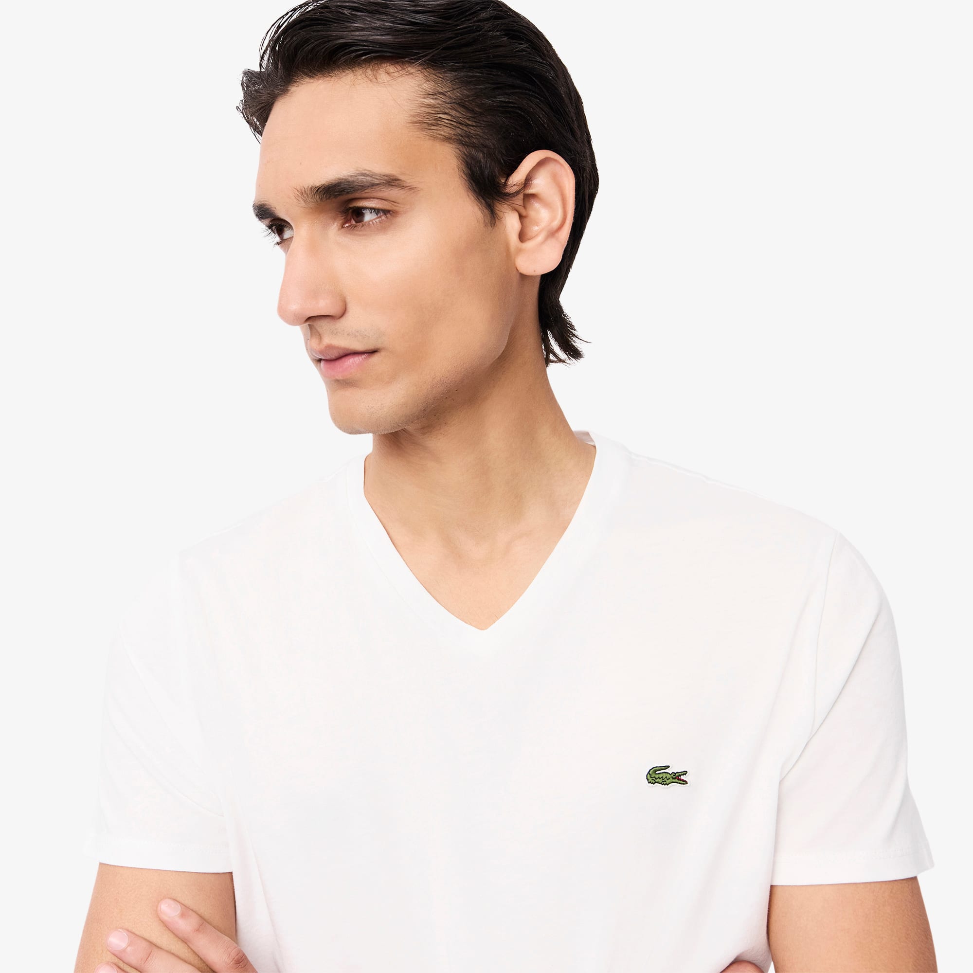 Men's Lightweight Pima Cotton V-Neck T-Shirt - White