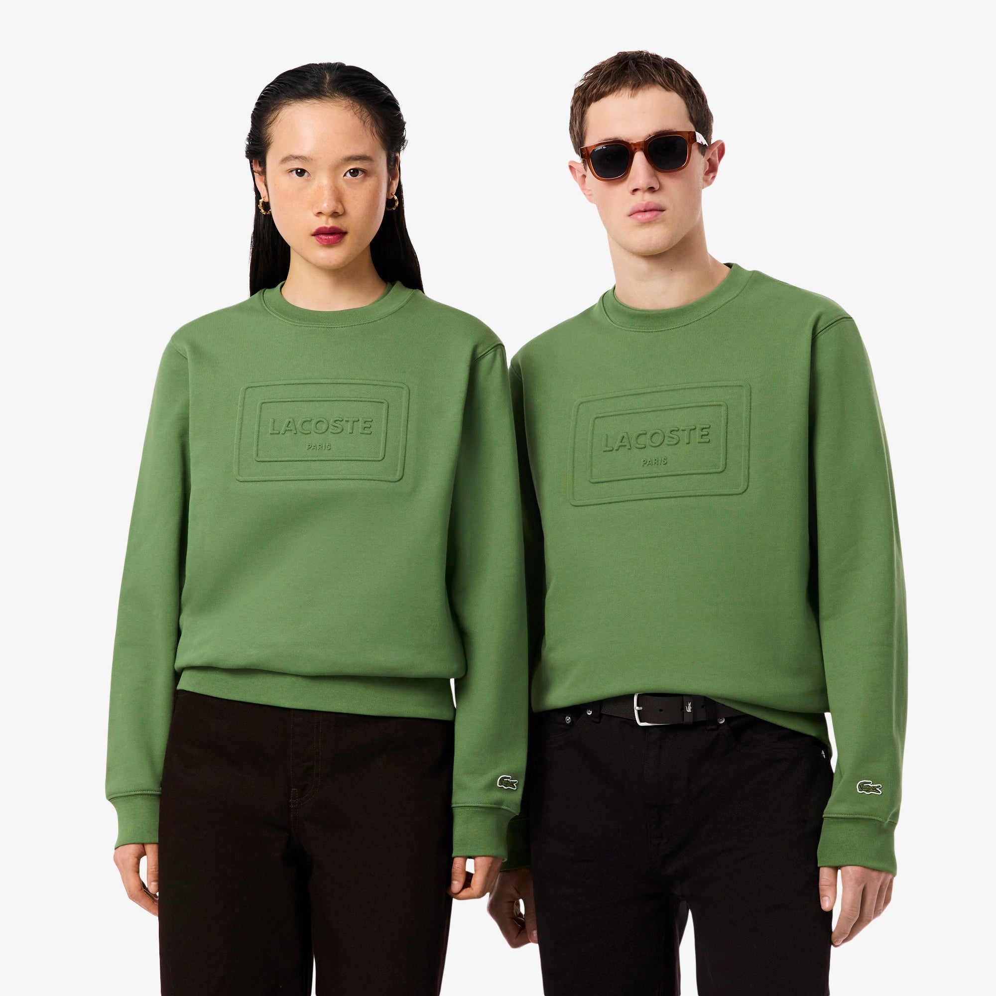 Embossed Fleece Sweatshirt - Green