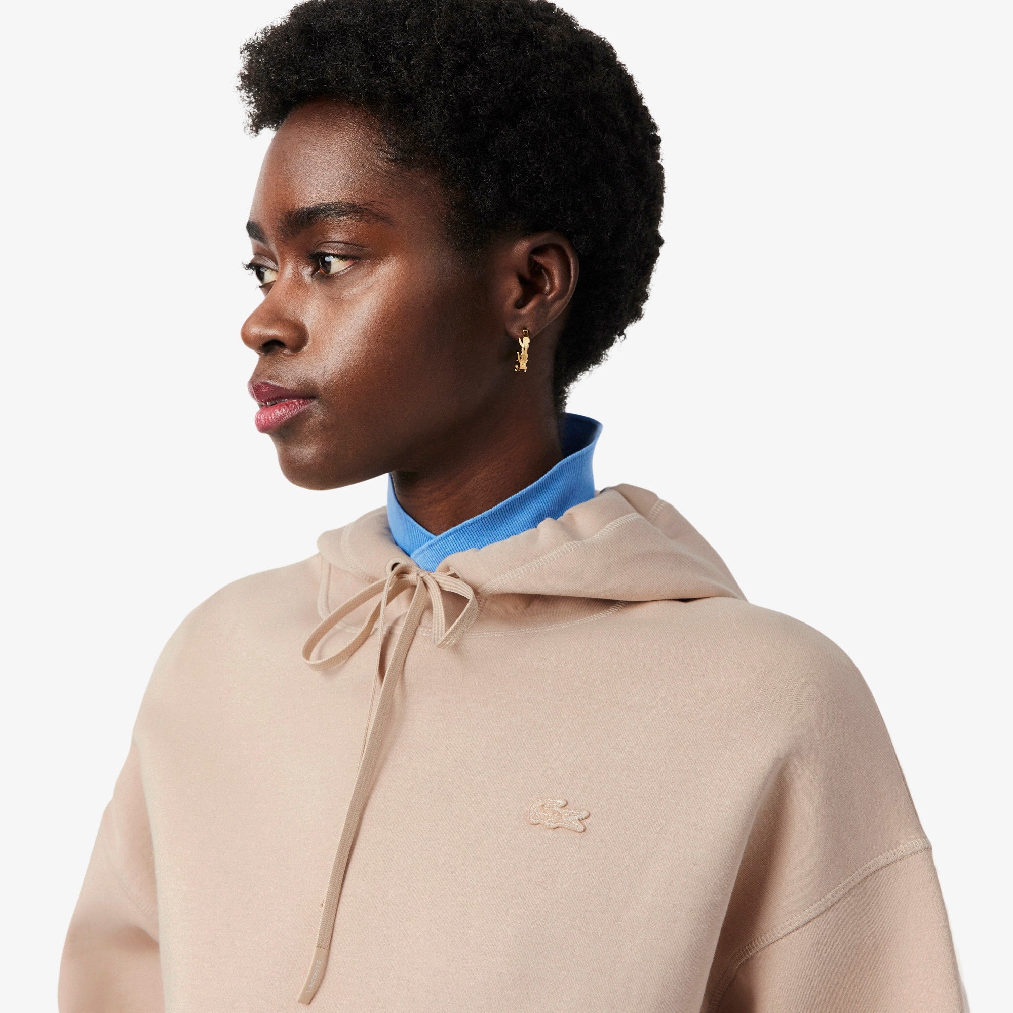 Oversized Adjustable Hoodie - Beige