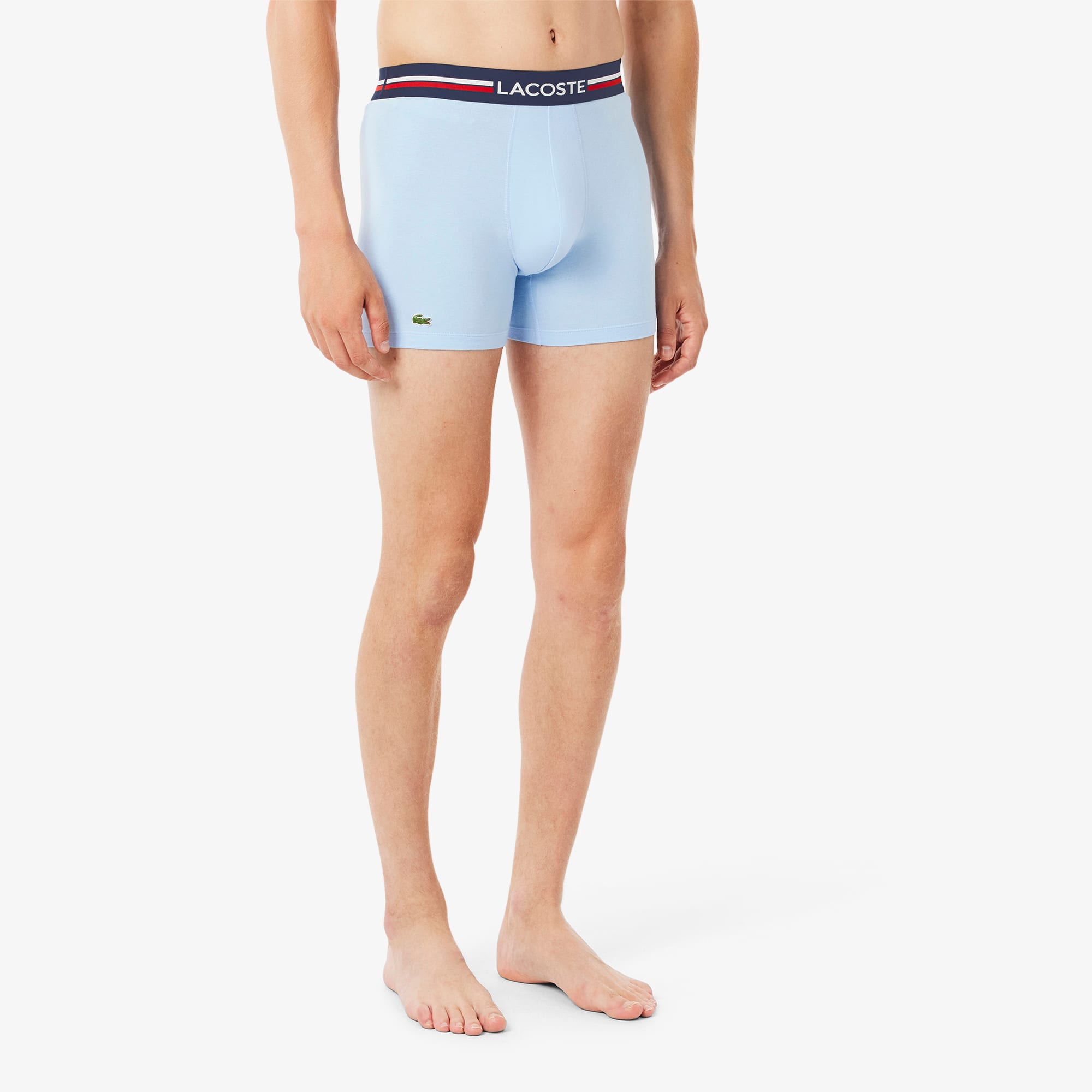 Men's 3-Pack Cotton Boxer Briefs - Navy Blue / Blue