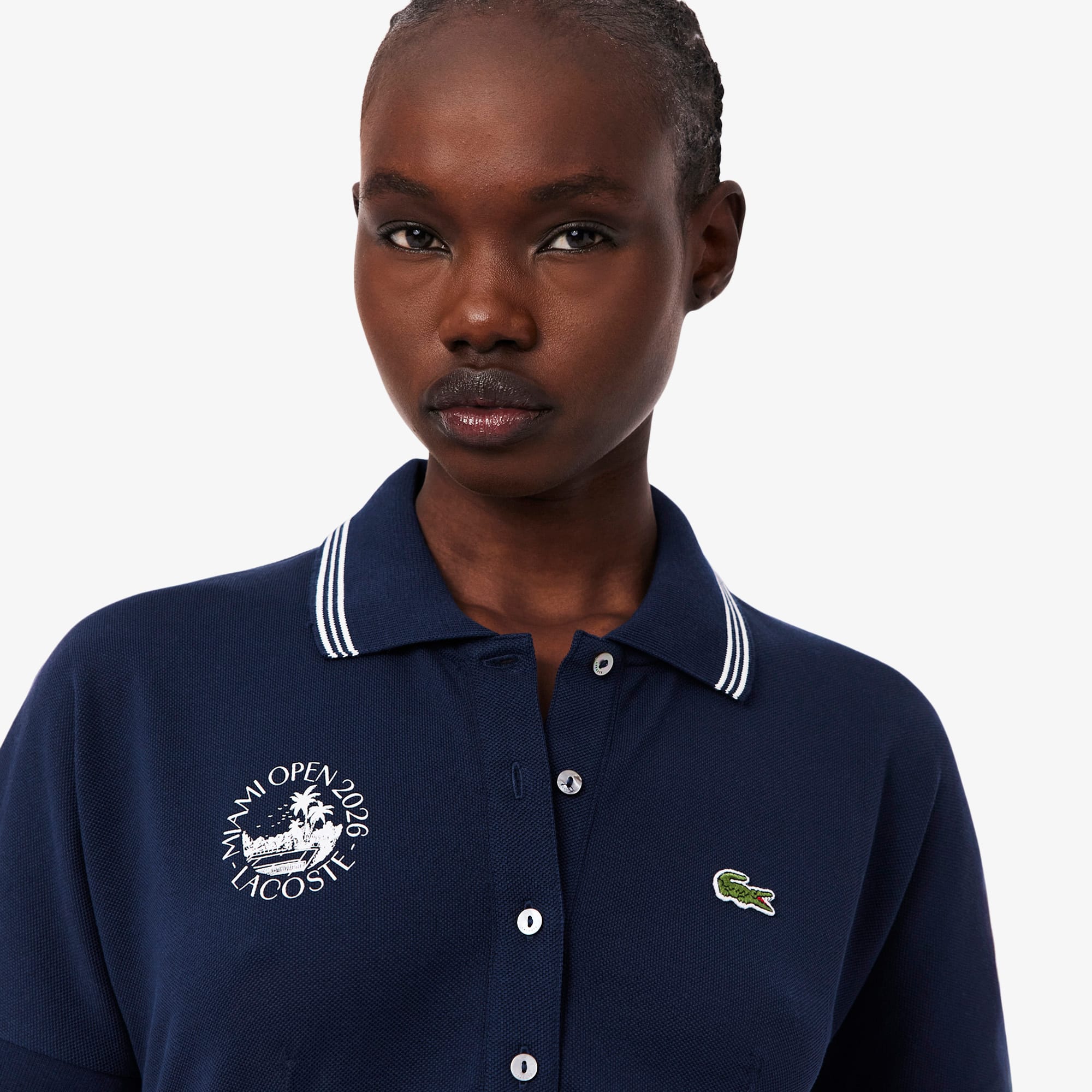 Miami Open Edition Polo Collar Dress - Navy Blue