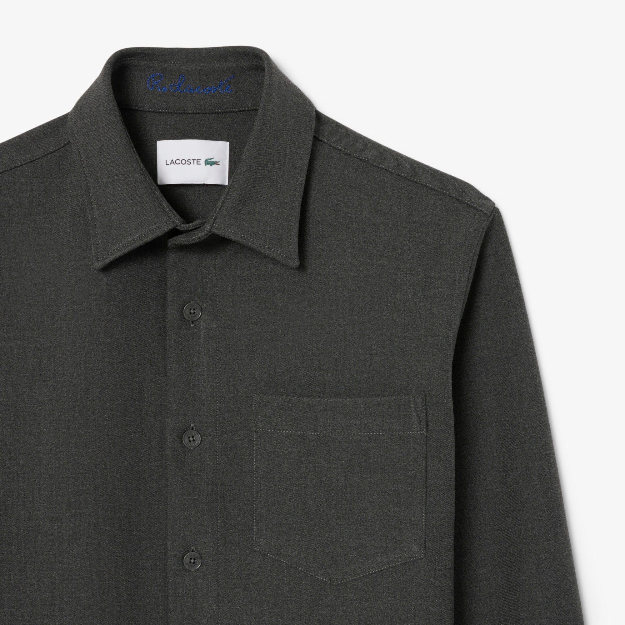 Men's Oversized Double Face Overshirt - Grey pitch