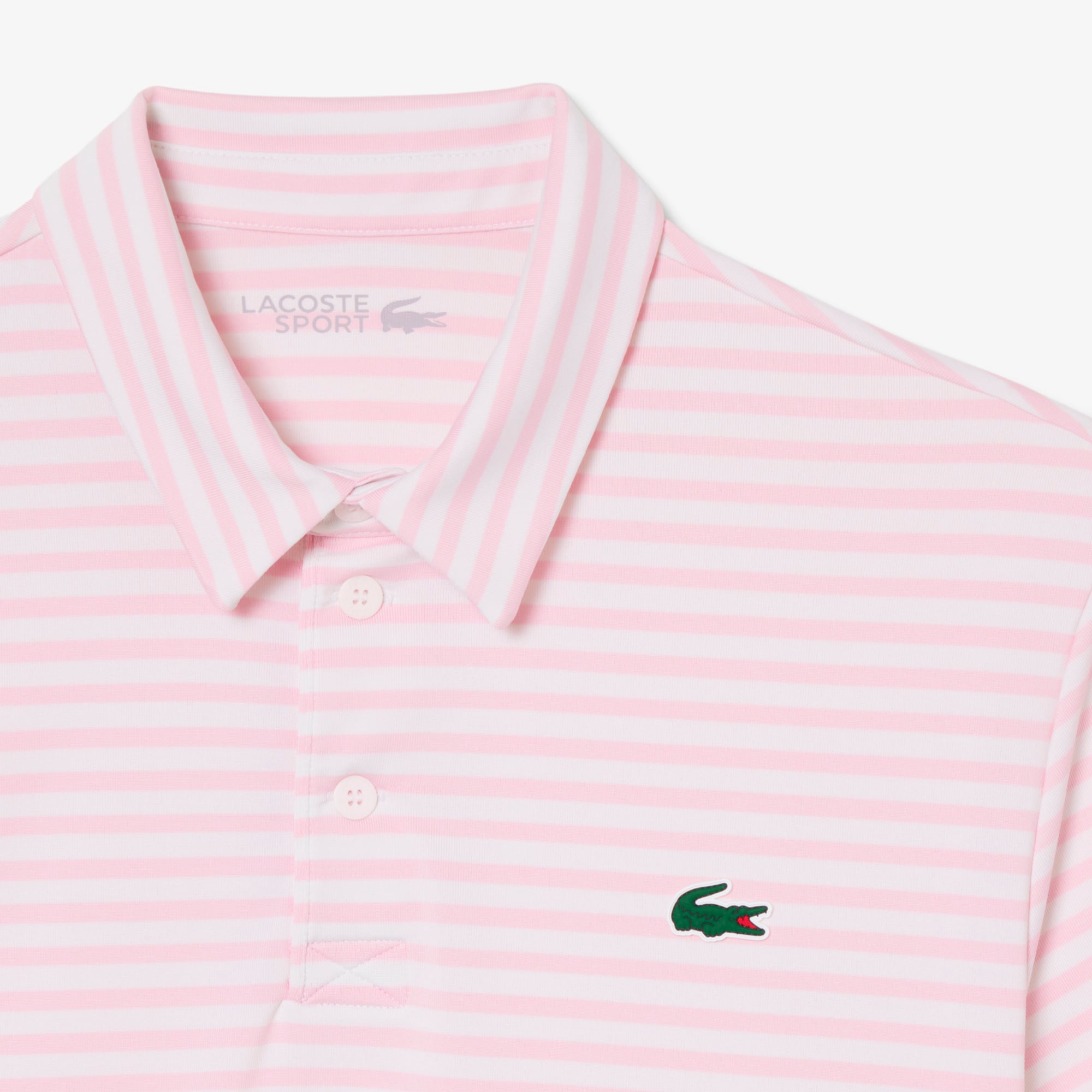 Regular Fit Ultra Dry Striped Golf Polo - Light Pink / White
