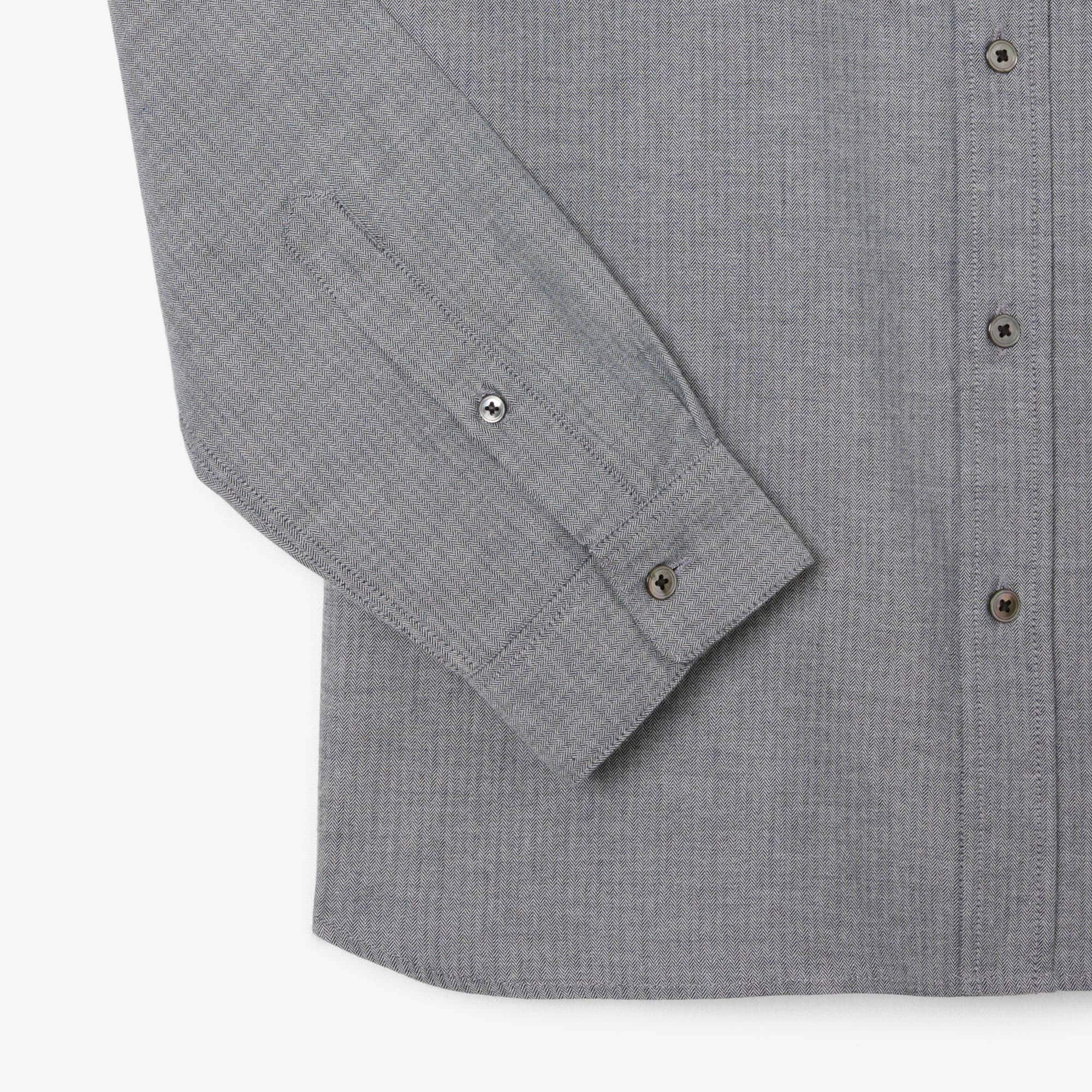 Men's Regular Fit Cotton Shirt - Navy Blue / White