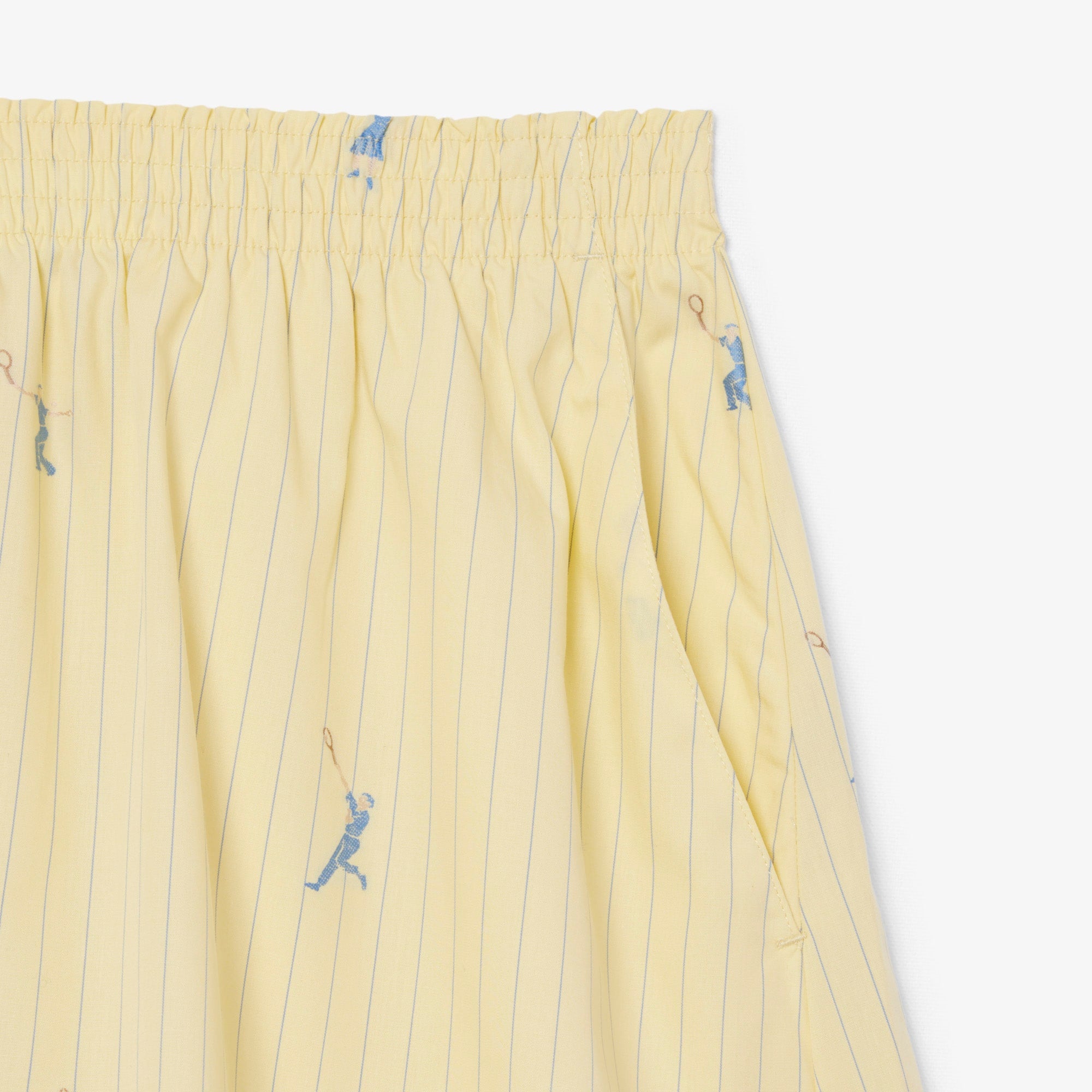 Cotton Poplin Boxer Shorts - Jaune / Bleu