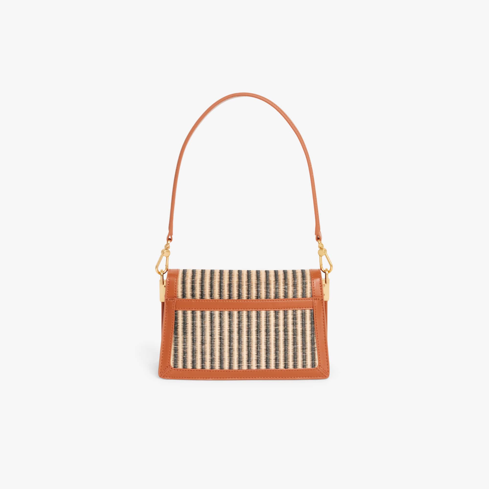Summer Pack Raffia Shoulder Bag - NATURAL NOIR TAN